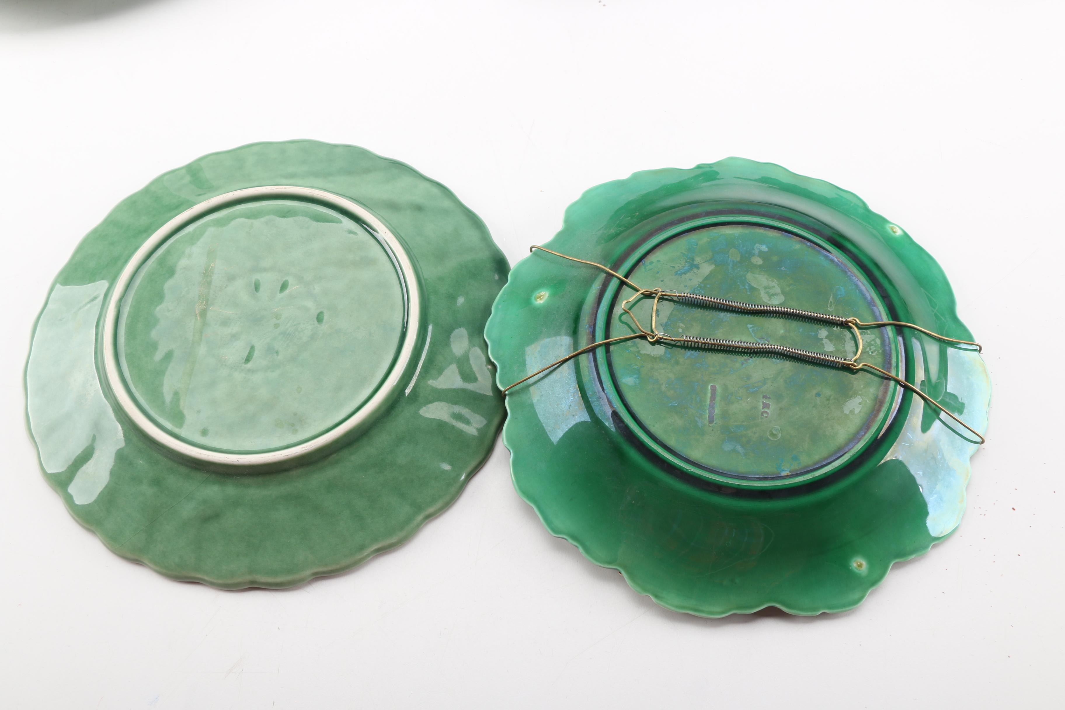 Green Leaf Pattern Plates