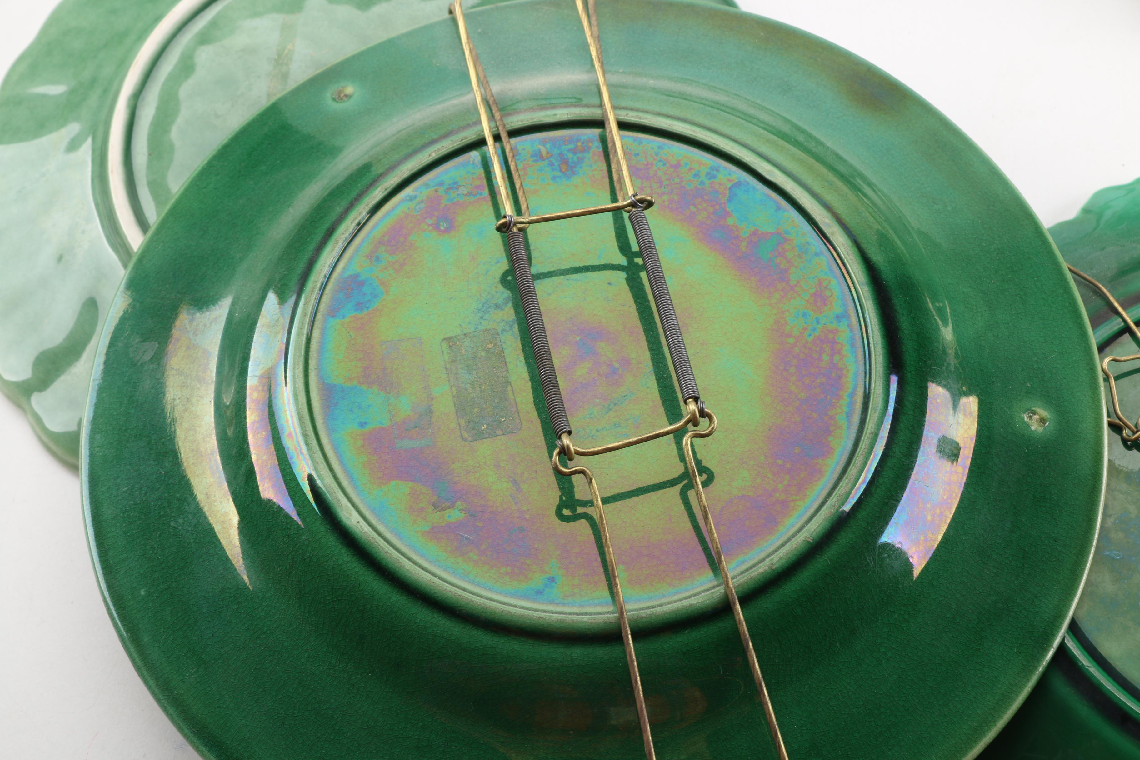 Green Leaf Pattern Plates