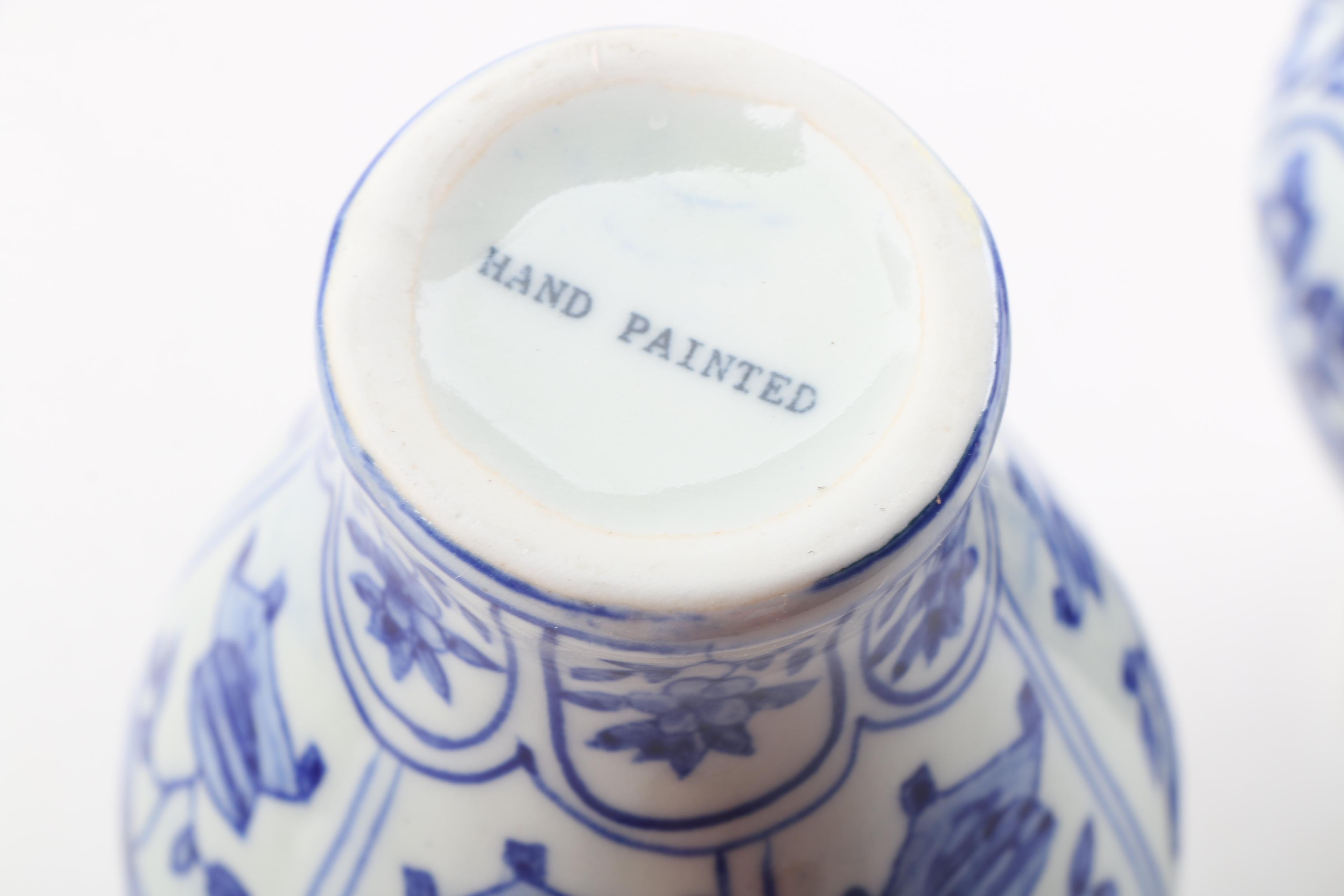 Asian Inspired Blue and White Ceramic Decor