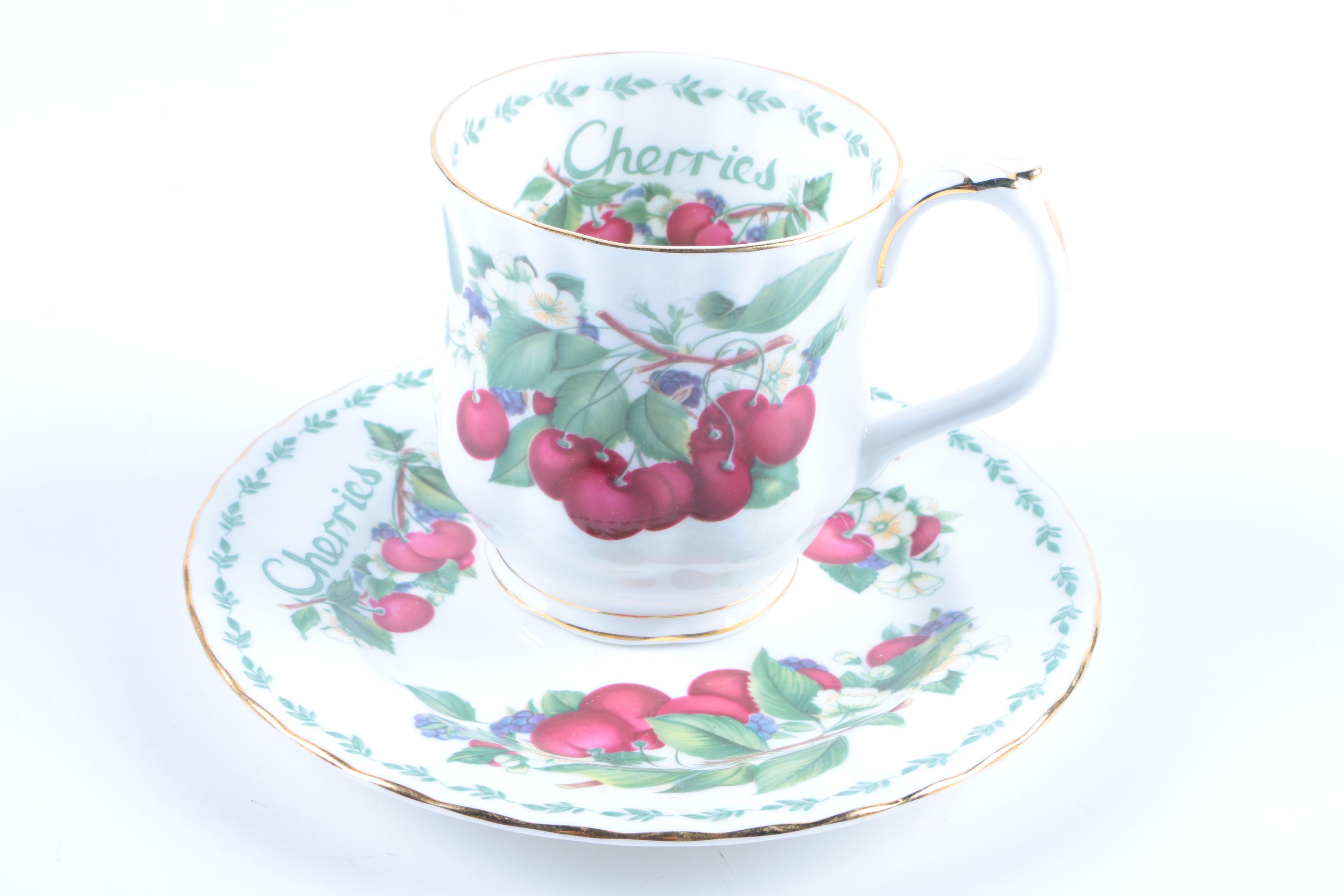 Bone China Teacup and Saucer Collection Including Royal Albert