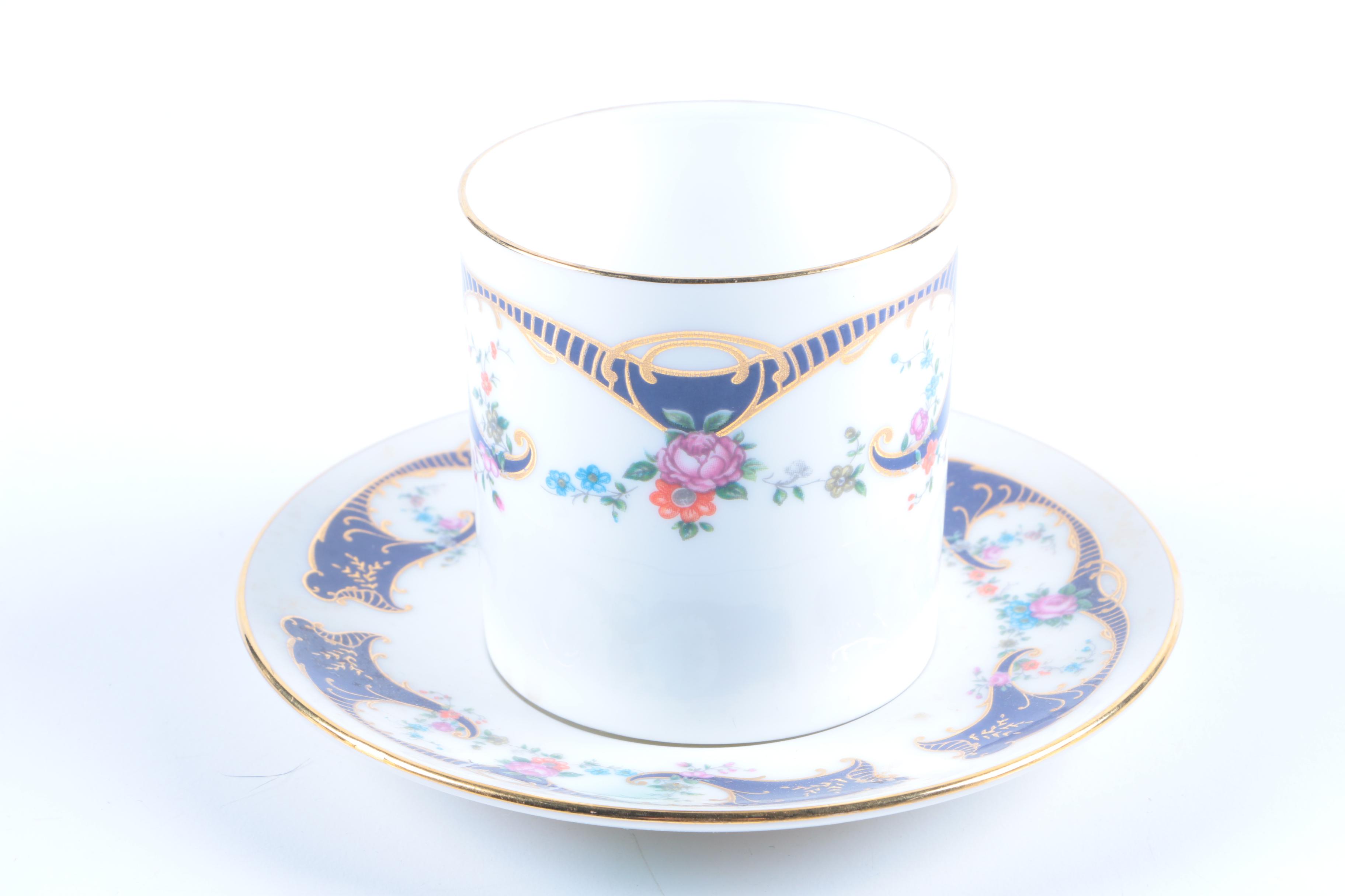 Bone China Teacup and Saucer Collection Including Royal Albert