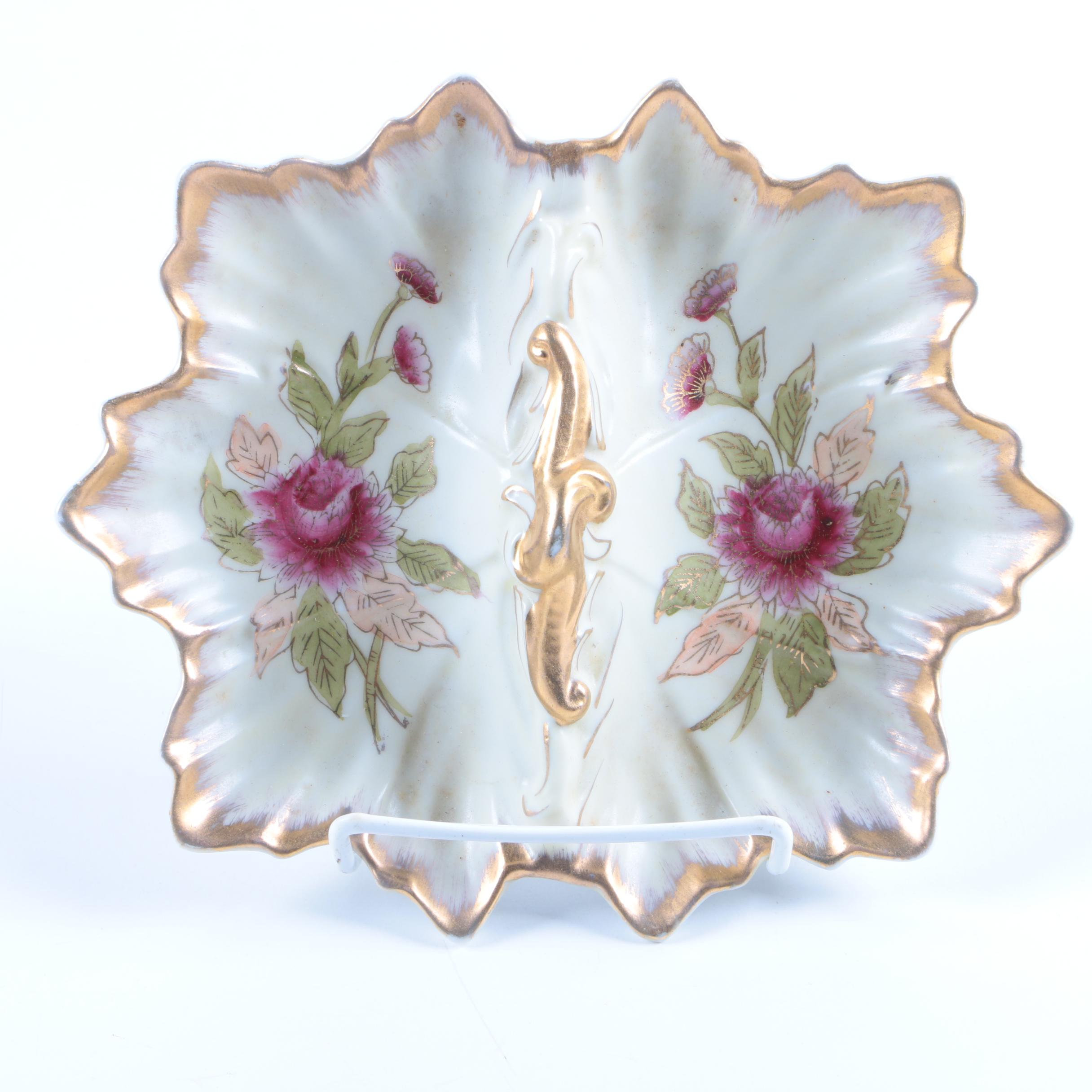 Vintage Arnart Porcelain Divided Serving Dish