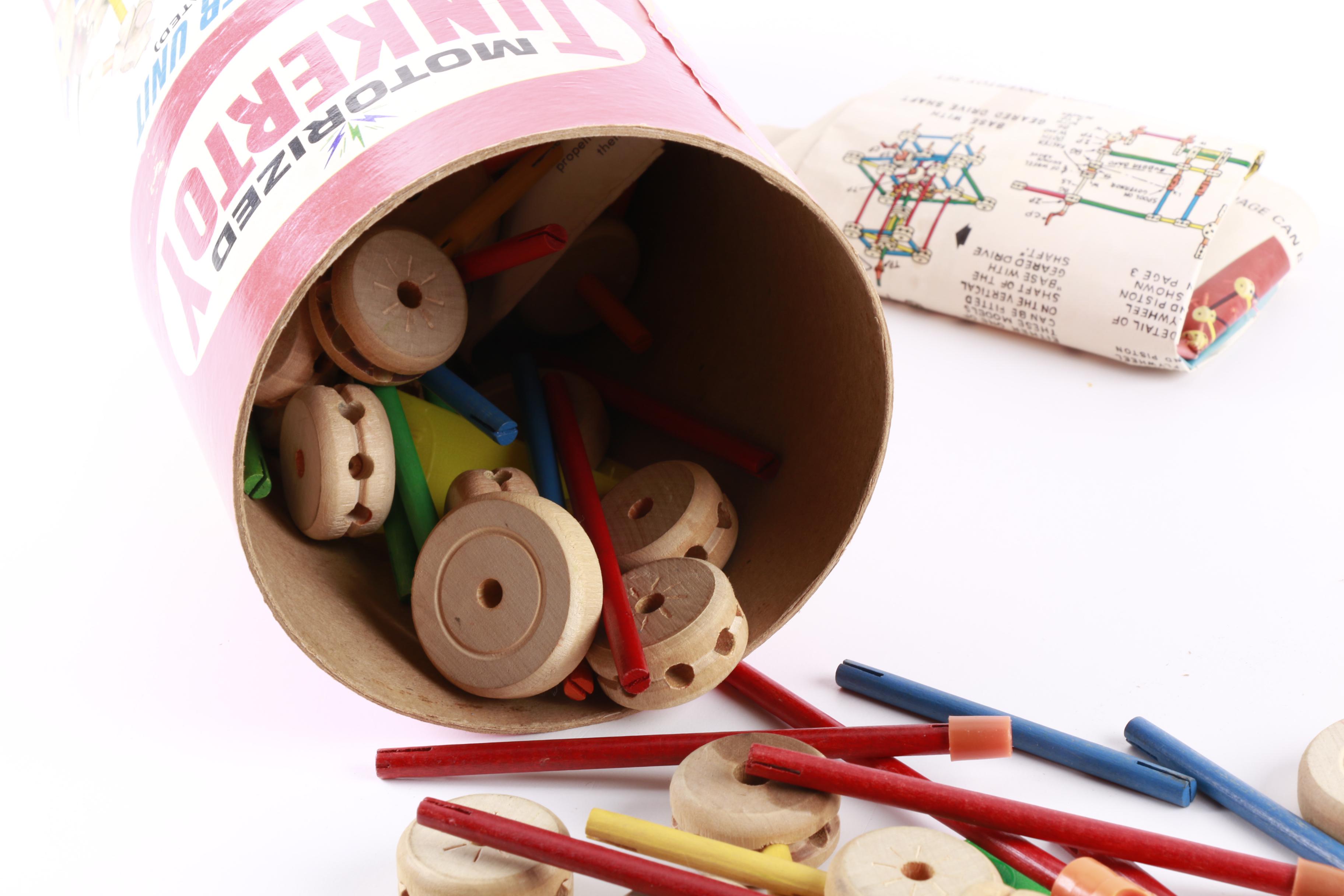 Vintage Tinkertoy "Safe Power Unit" Set