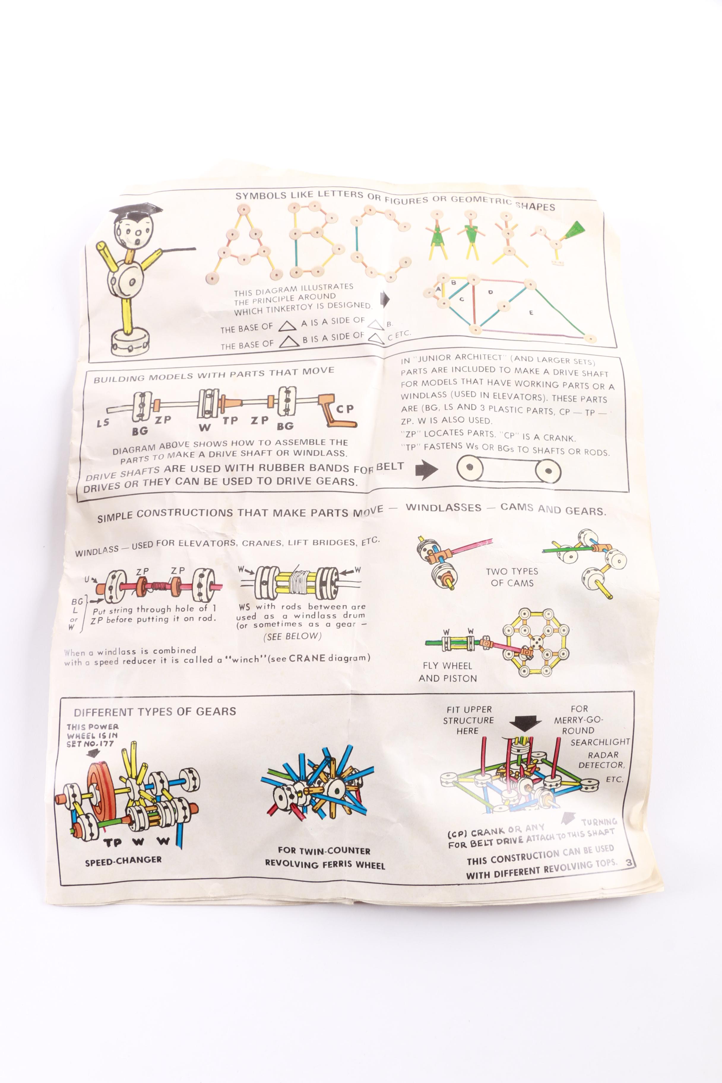 Vintage Tinkertoy "Safe Power Unit" Set