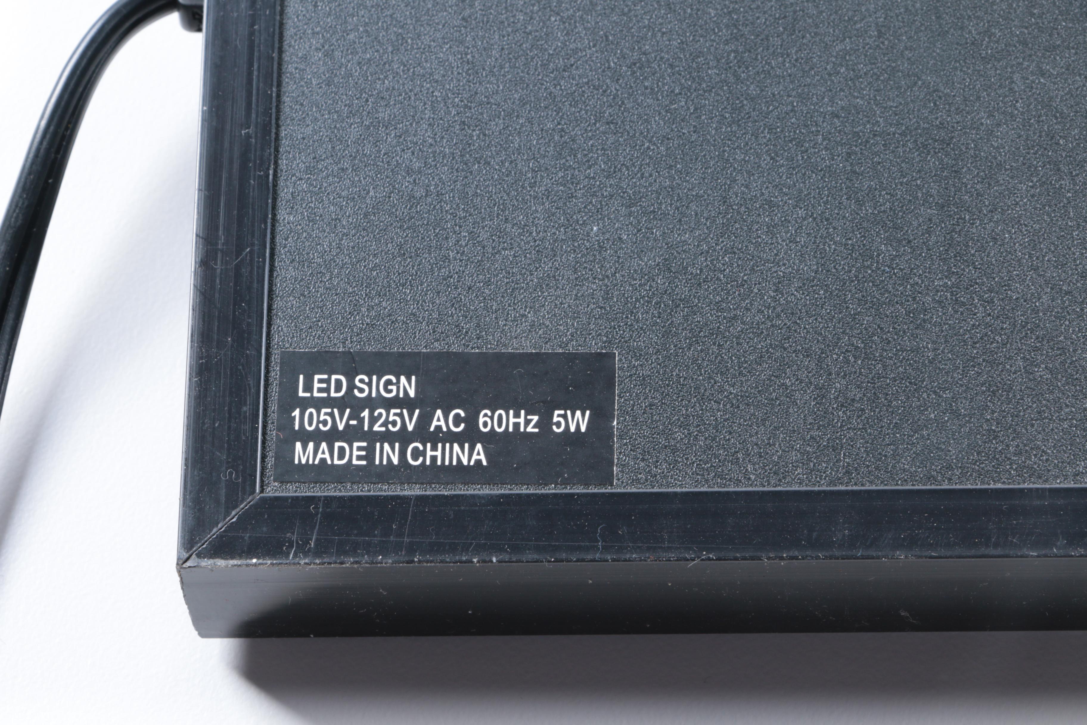 LED Illuminated Bar Sign