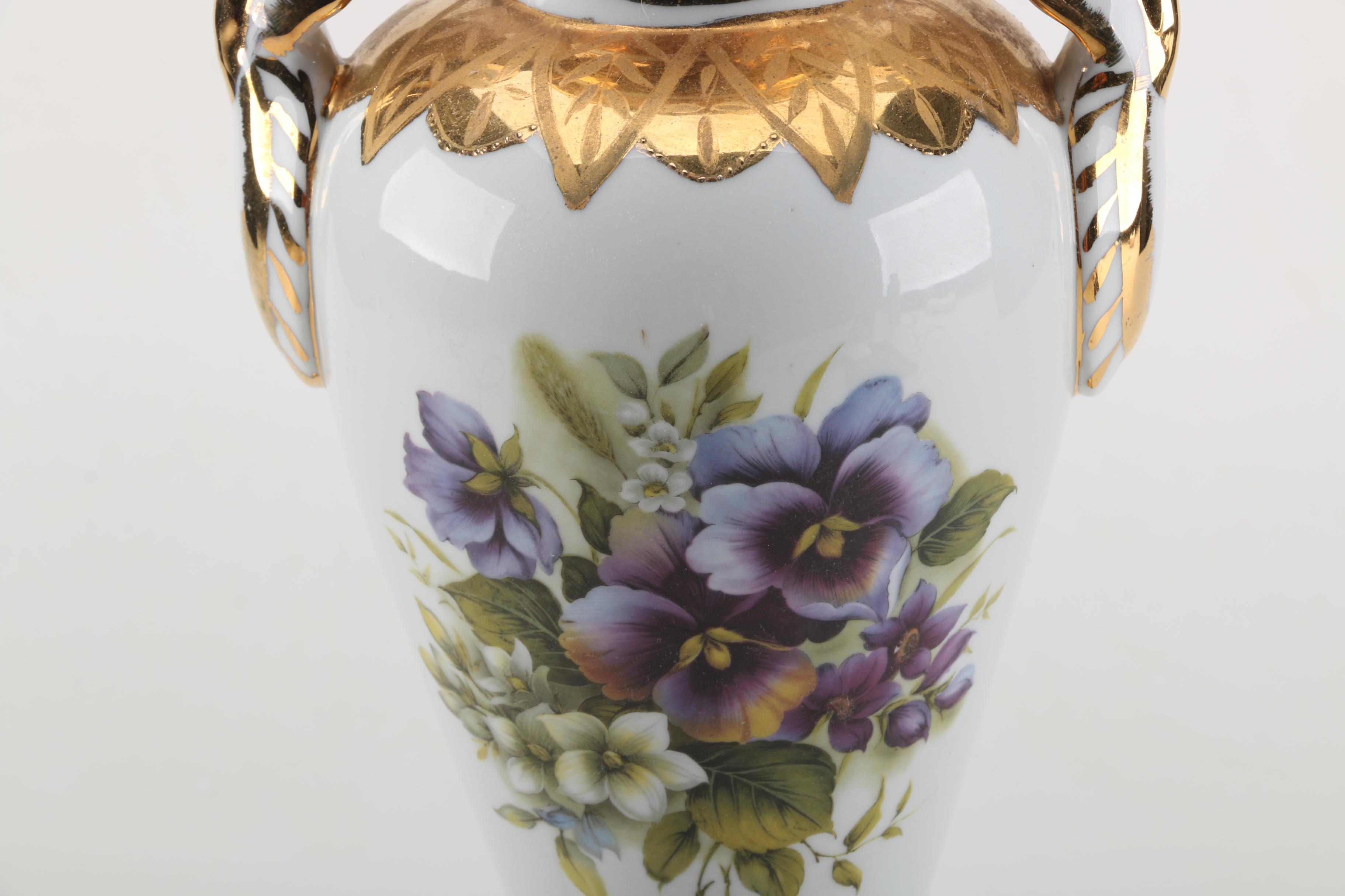 Amphora Shaped Porcelain Lamp