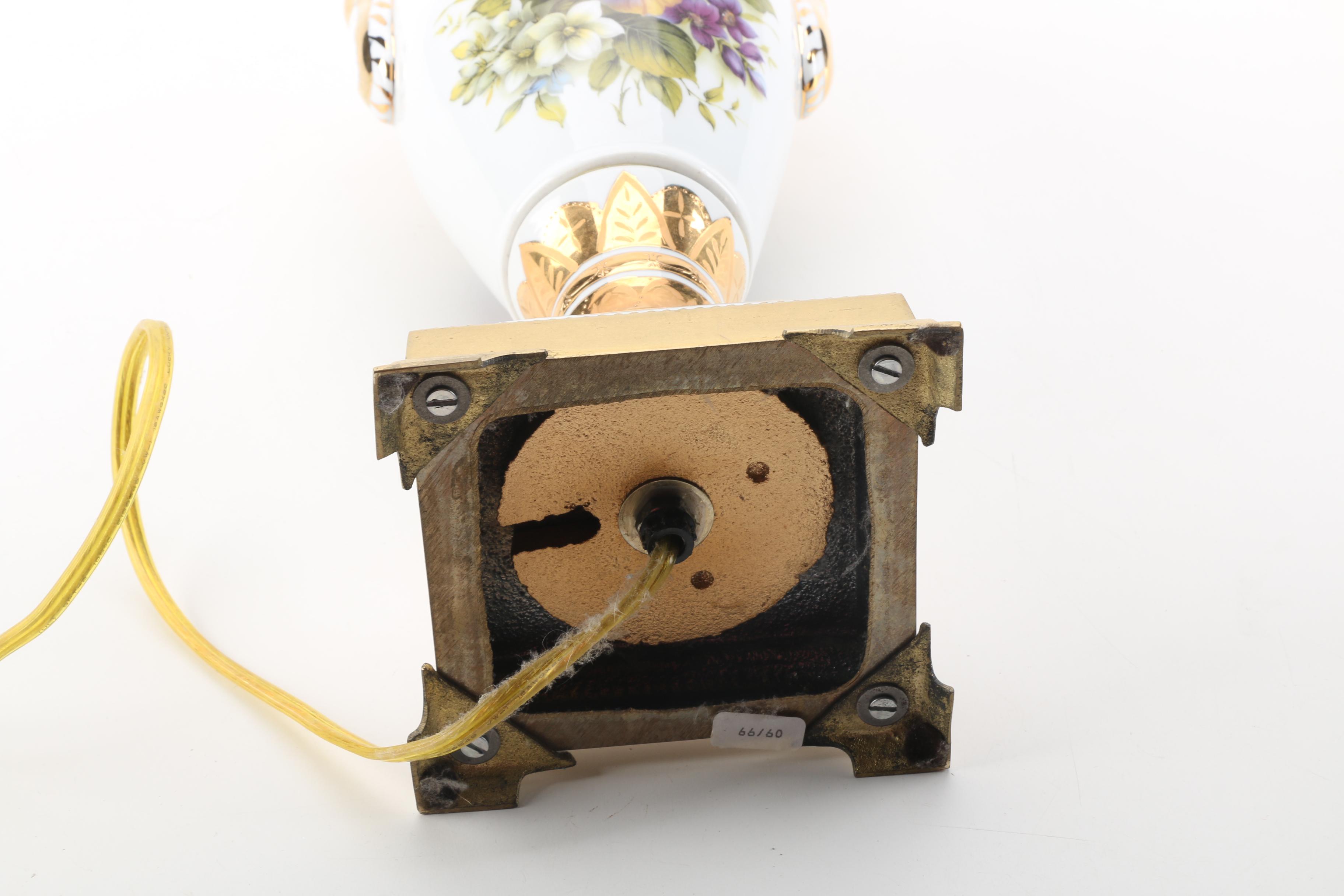 Amphora Shaped Porcelain Lamp