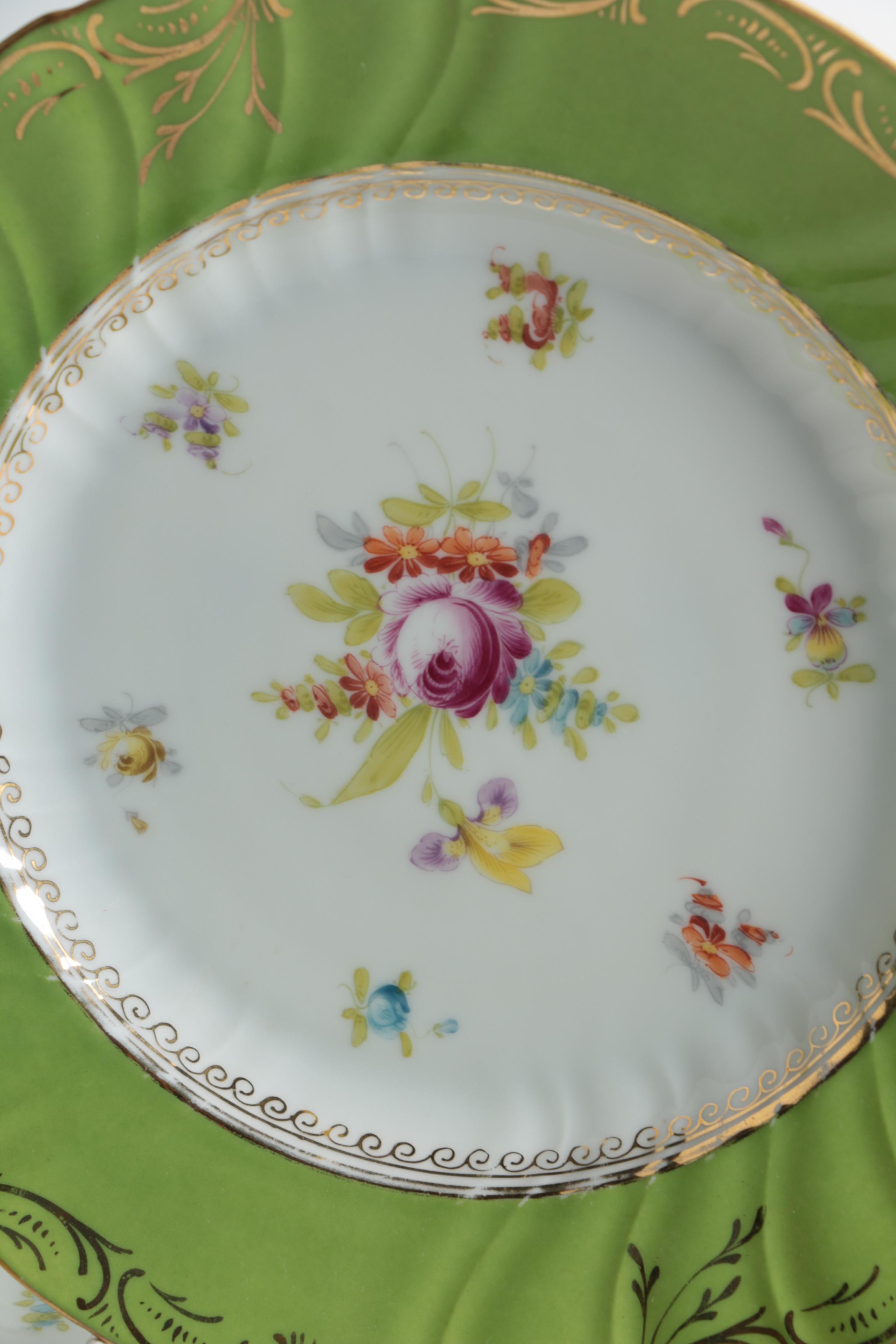 Dresden Porcelain Dessert Plates