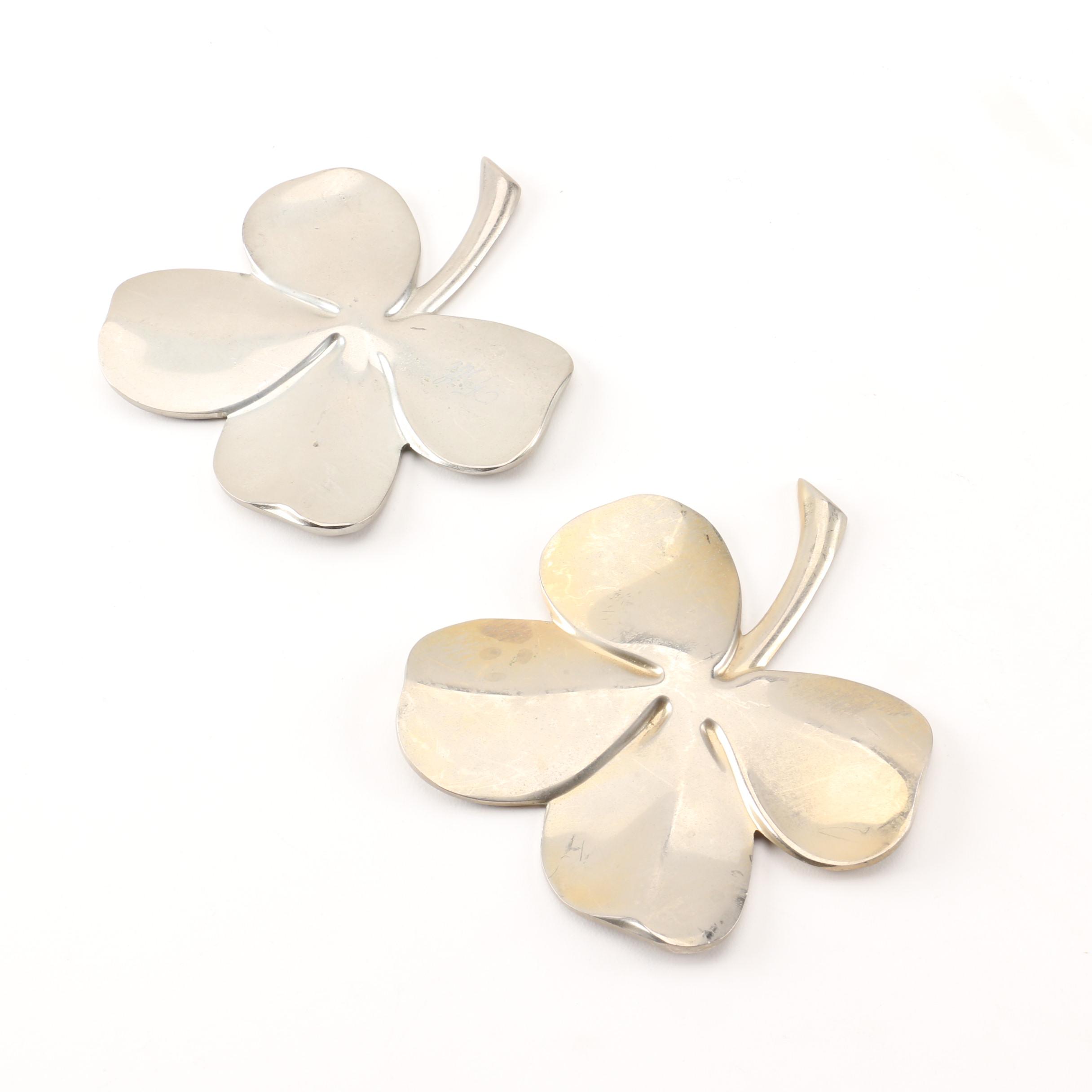 Gerity 24K Gold Plate Four-Leaf Clovers