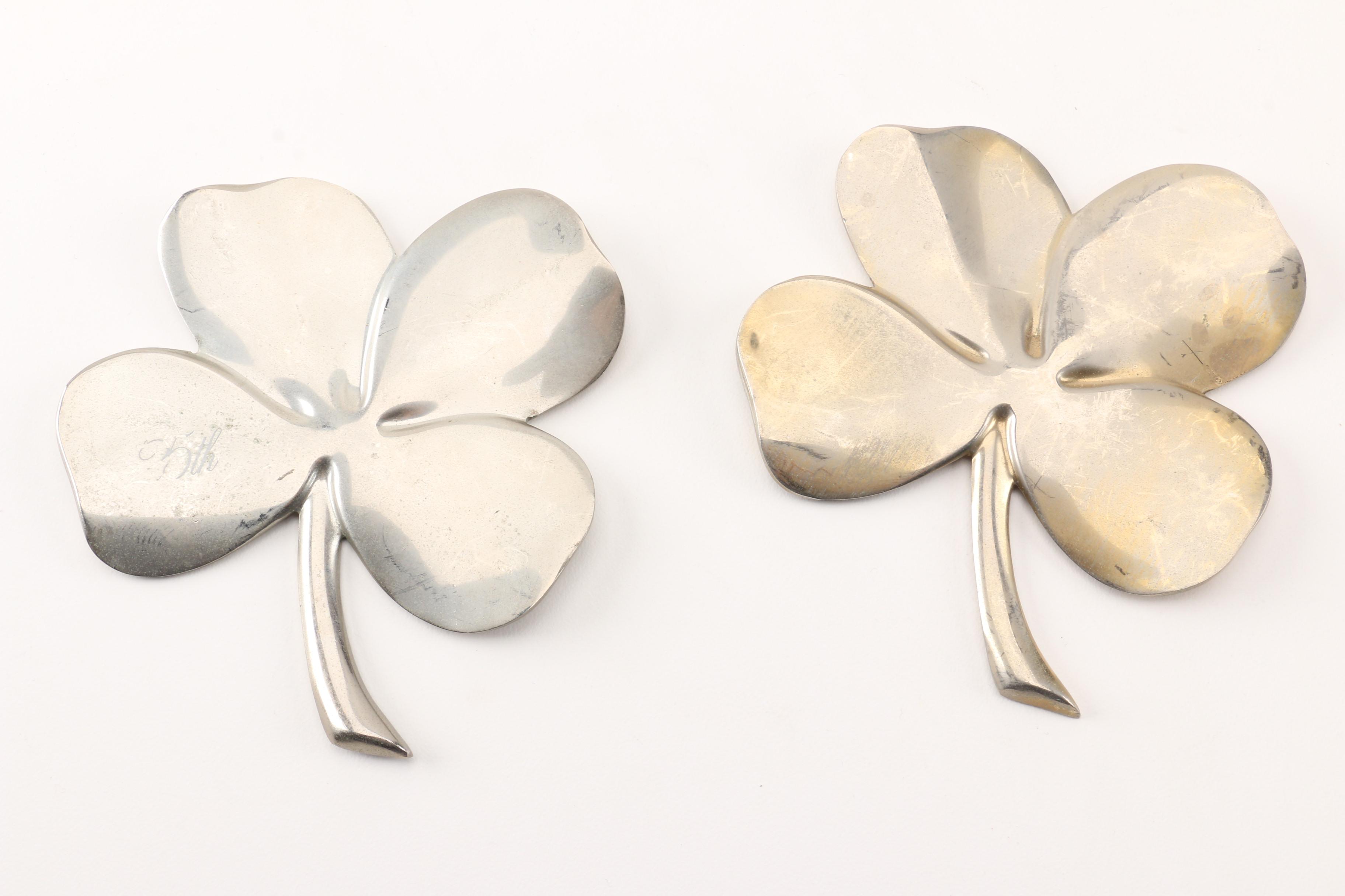 Gerity 24K Gold Plate Four-Leaf Clovers