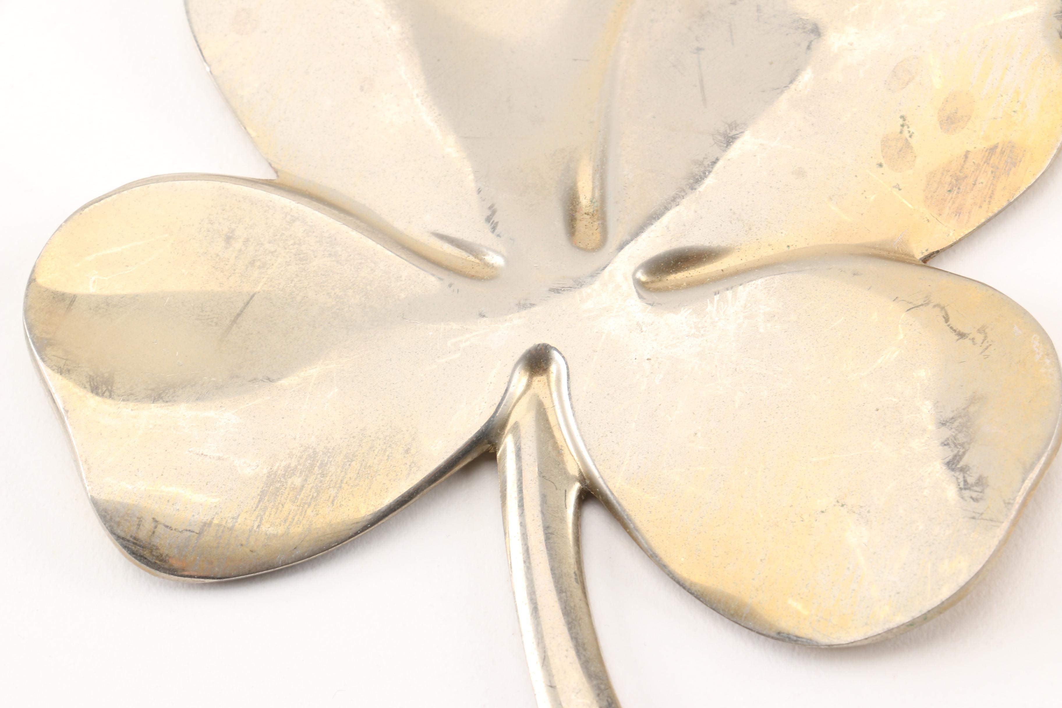Gerity 24K Gold Plate Four-Leaf Clovers