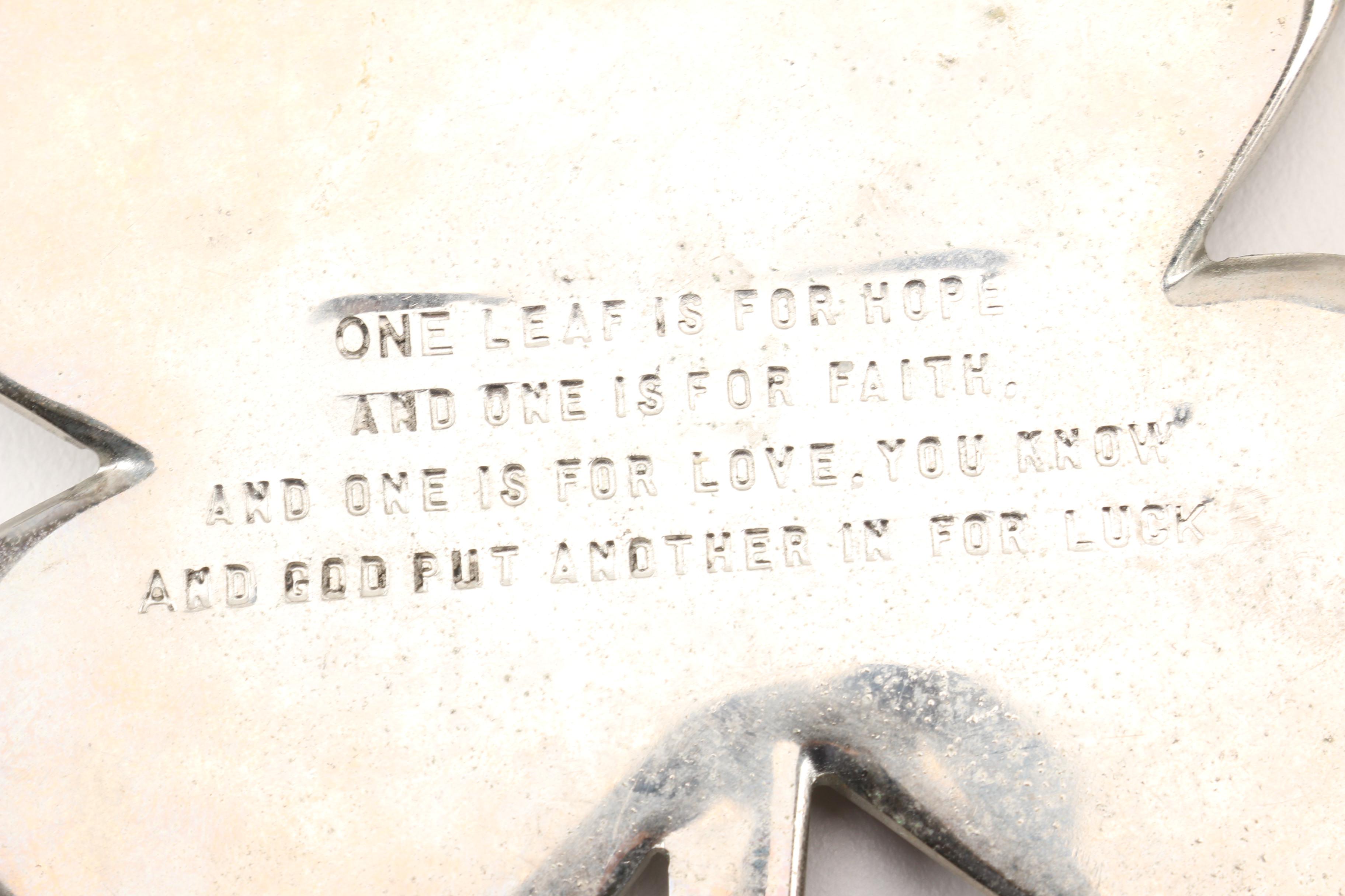 Gerity 24K Gold Plate Four-Leaf Clovers