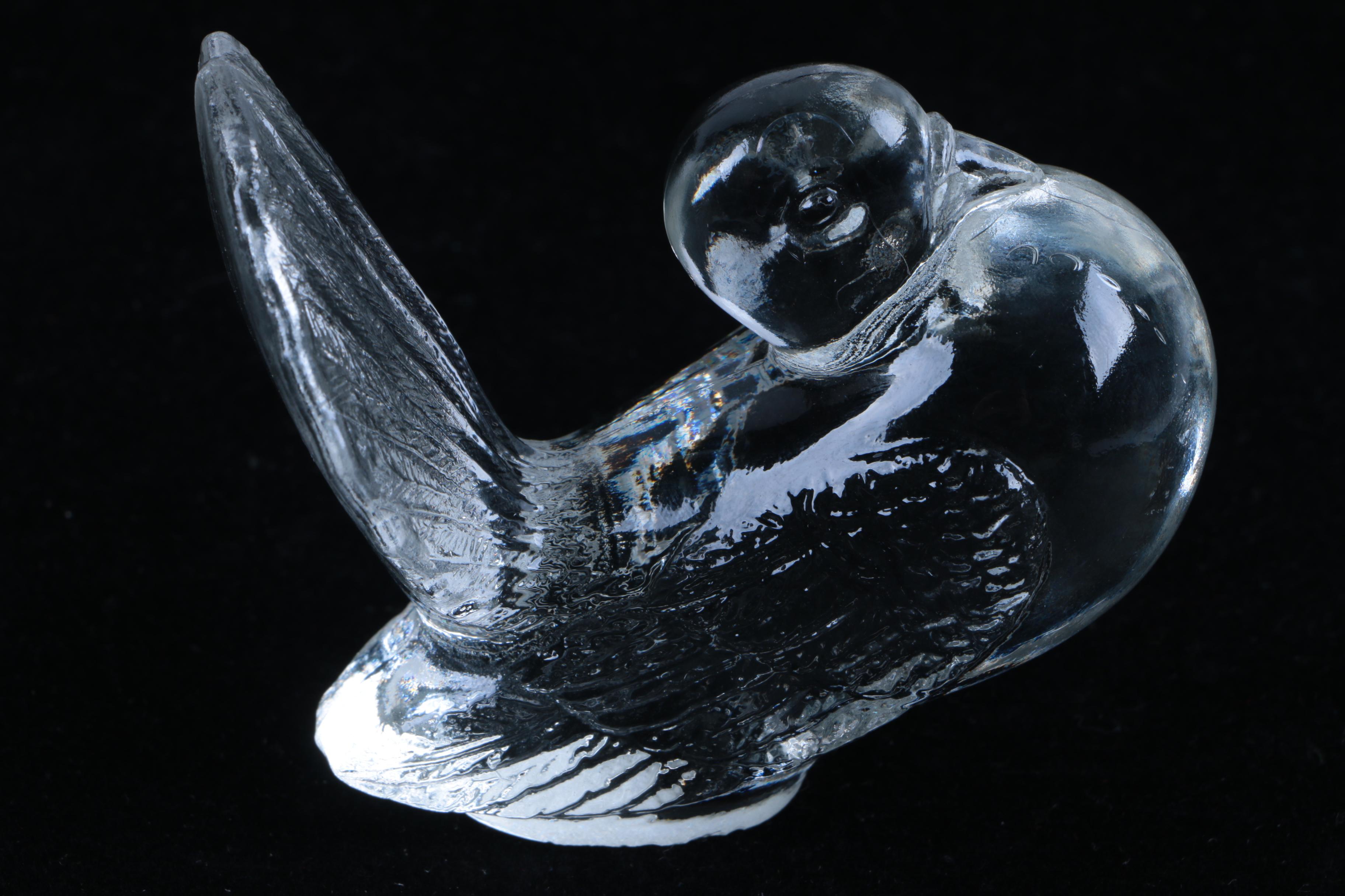 Glass and Crystal Bird Candle Holders and Decor featuring Cristal D'Arques