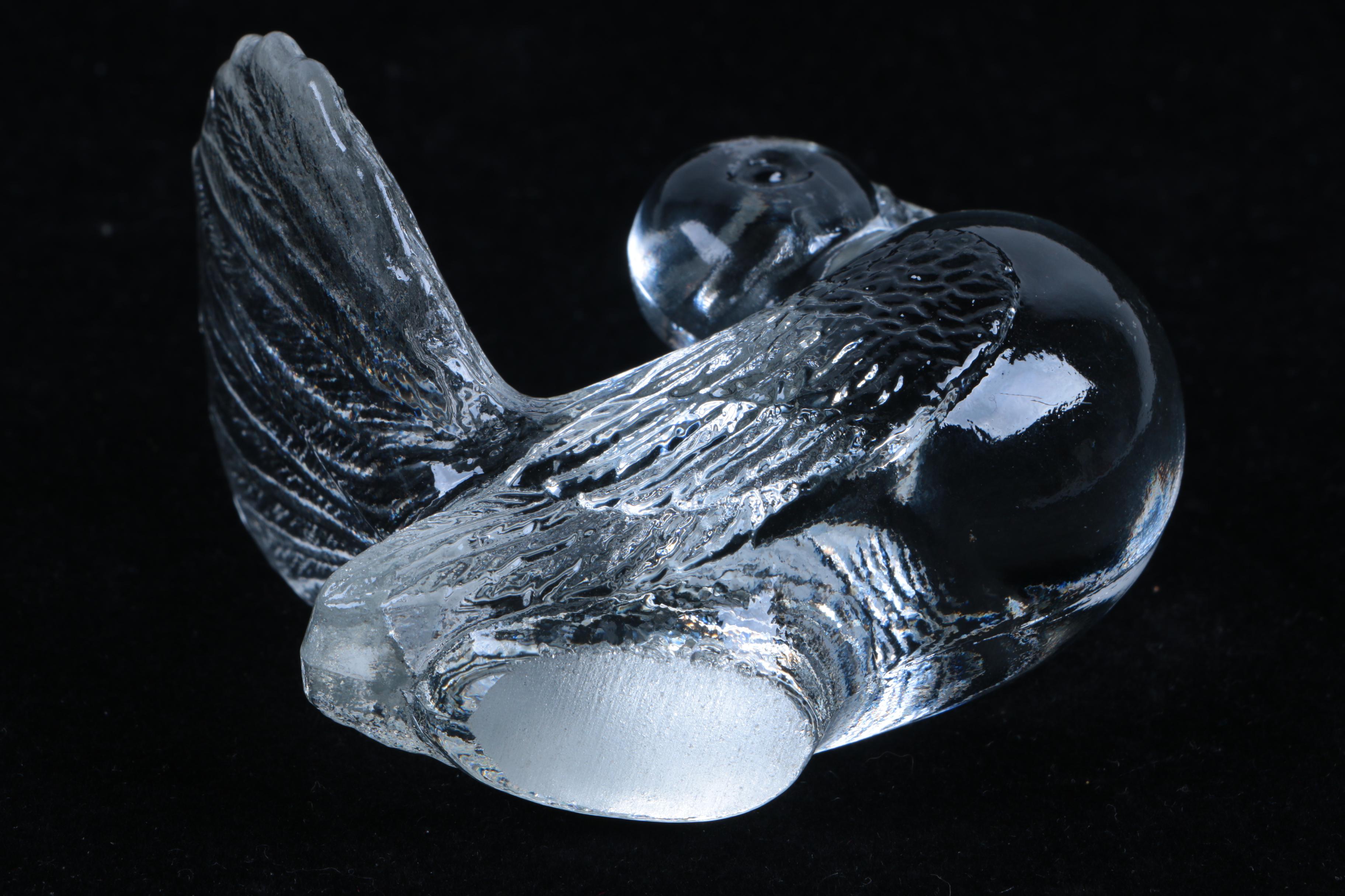 Glass and Crystal Bird Candle Holders and Decor featuring Cristal D'Arques