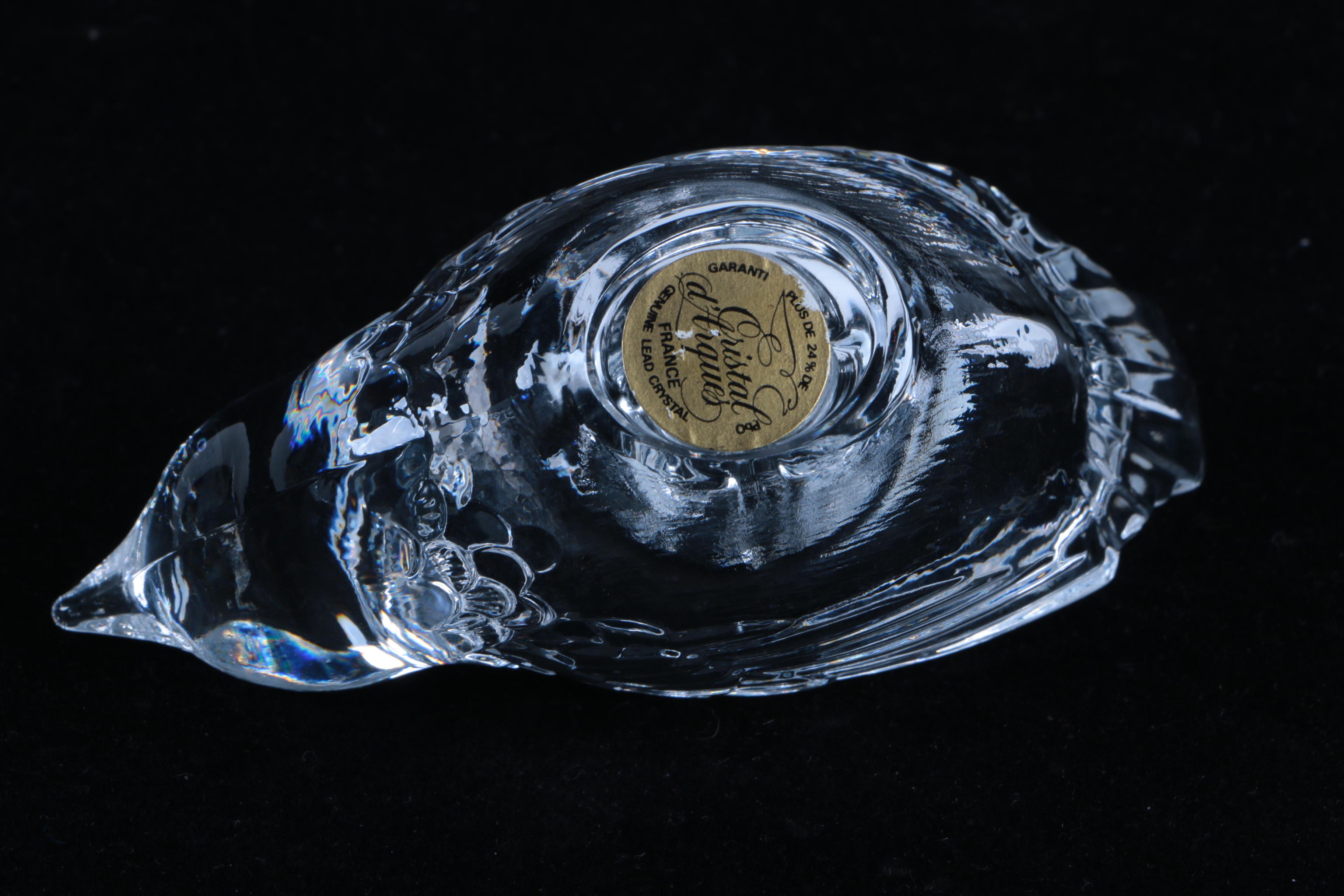 Glass and Crystal Bird Candle Holders and Decor featuring Cristal D'Arques