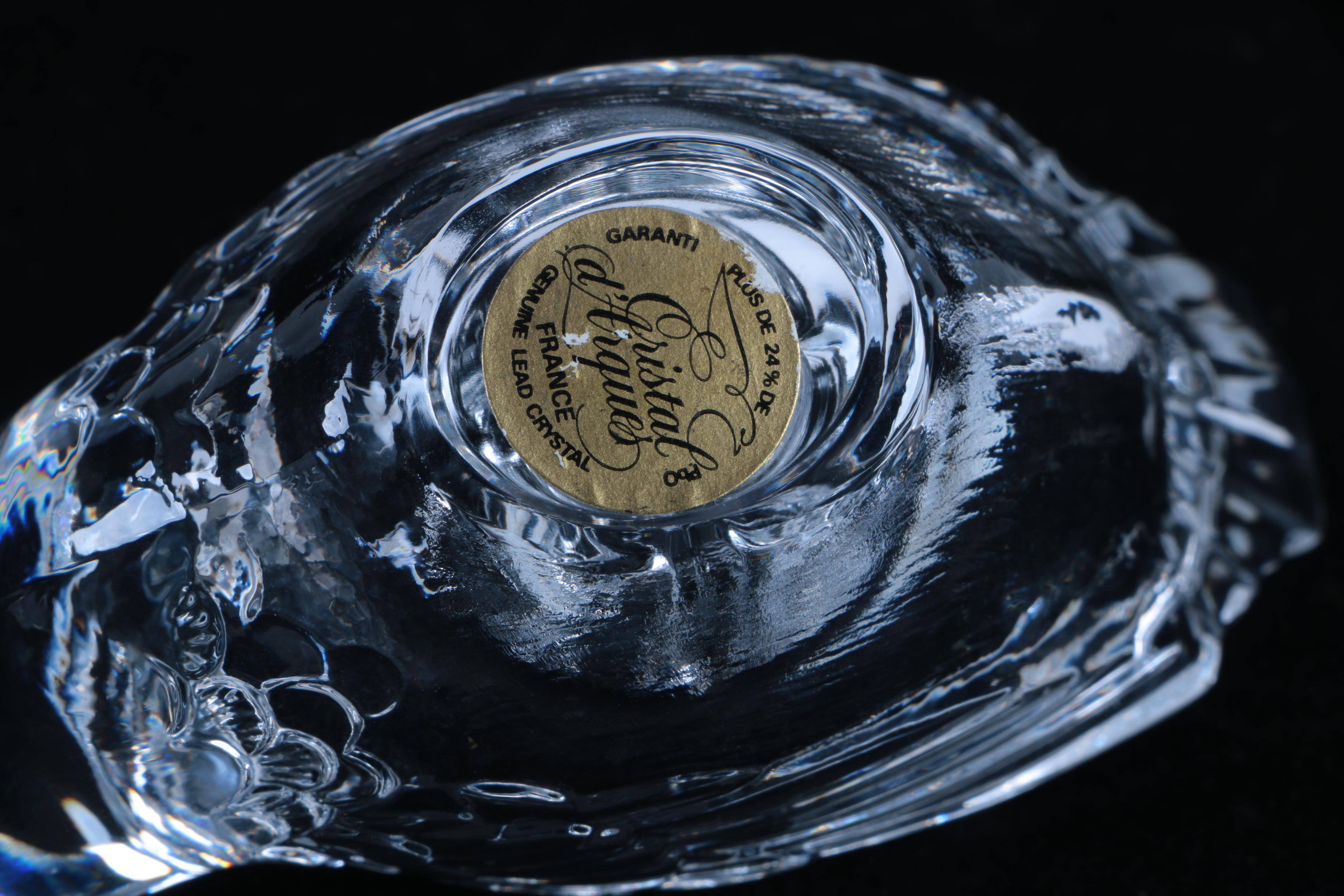 Glass and Crystal Bird Candle Holders and Decor featuring Cristal D'Arques