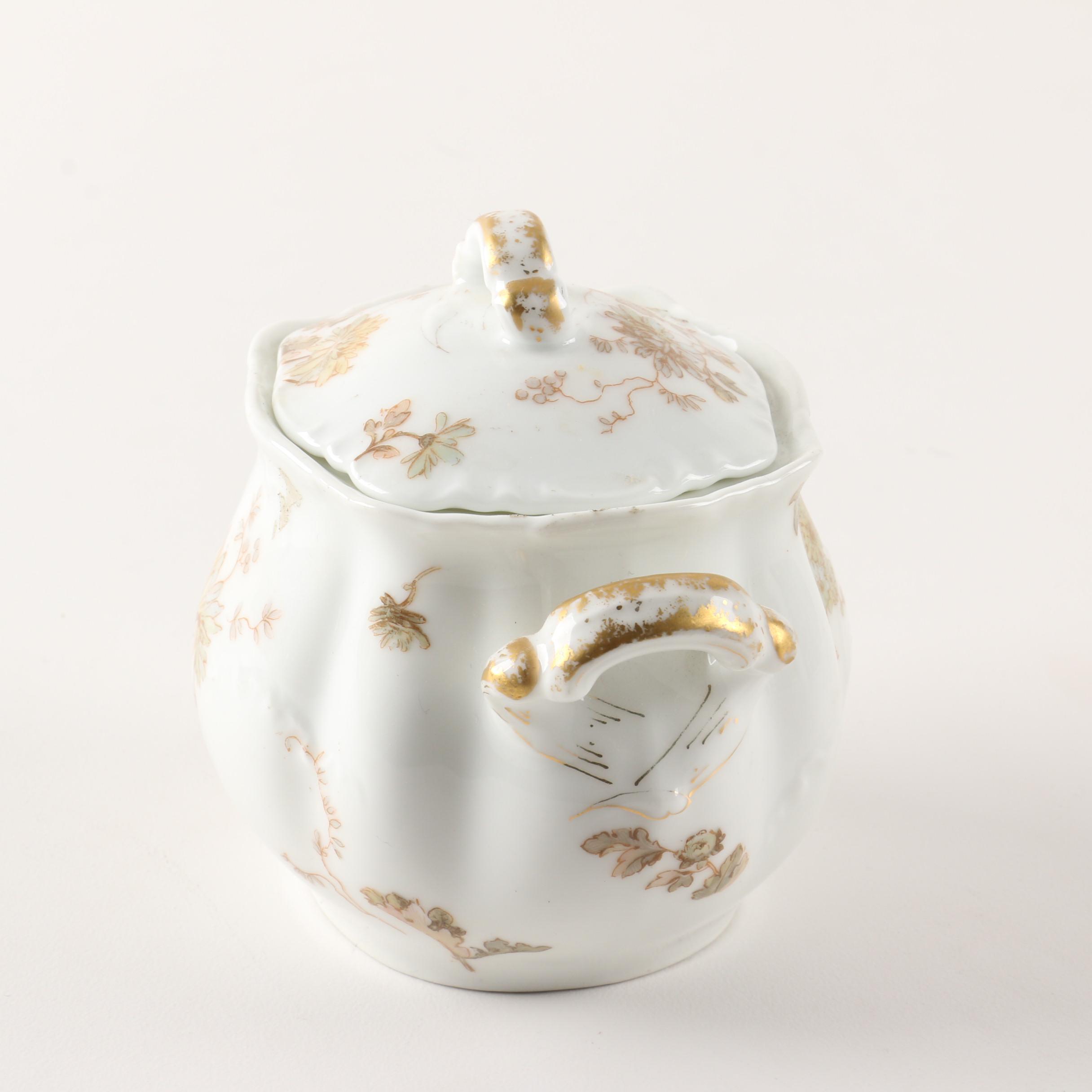 Antique Haviland & Co Limoges for Chas B. Edwards & Co Lidded Sucre 1889-96