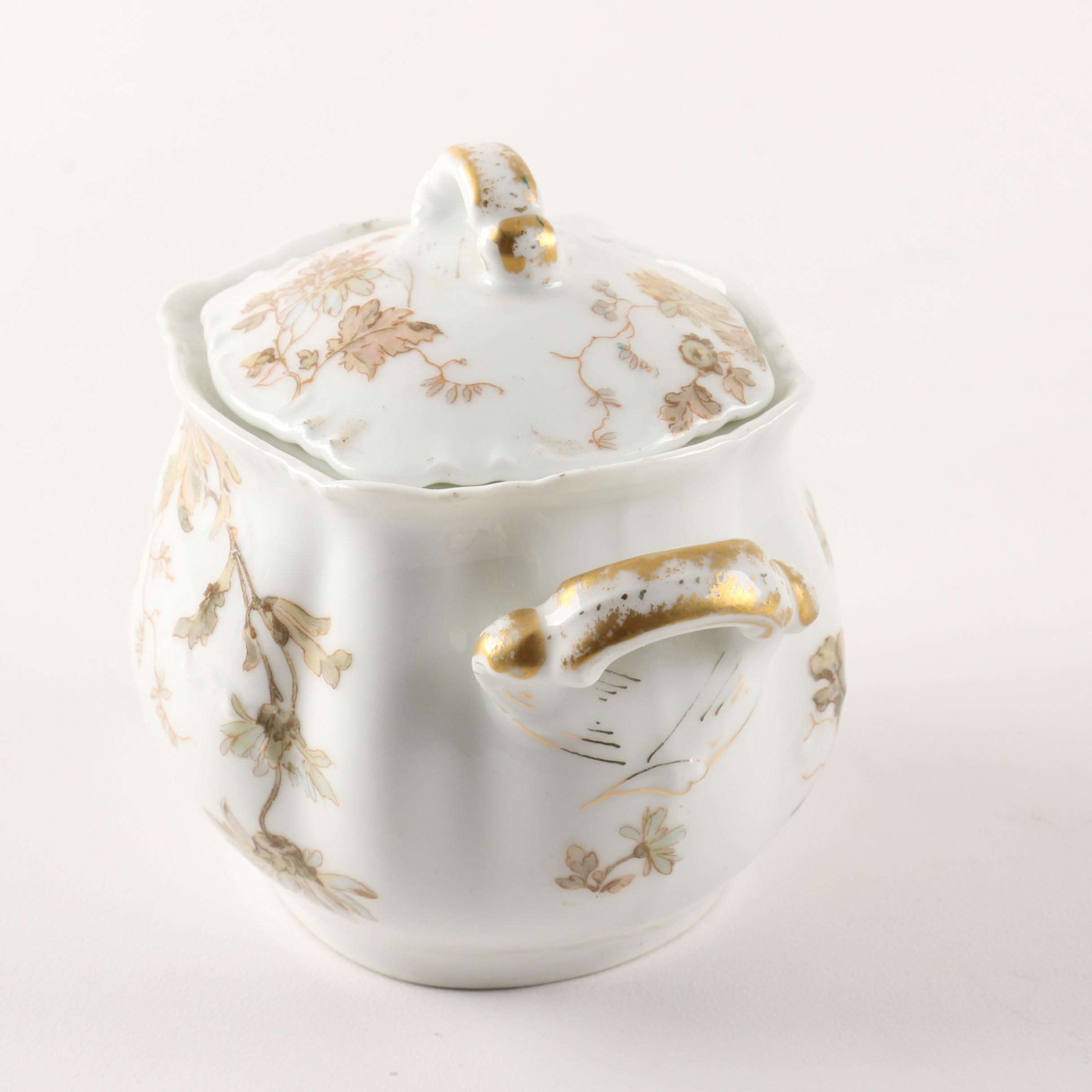 Antique Haviland & Co Limoges for Chas B. Edwards & Co Lidded Sucre 1889-96