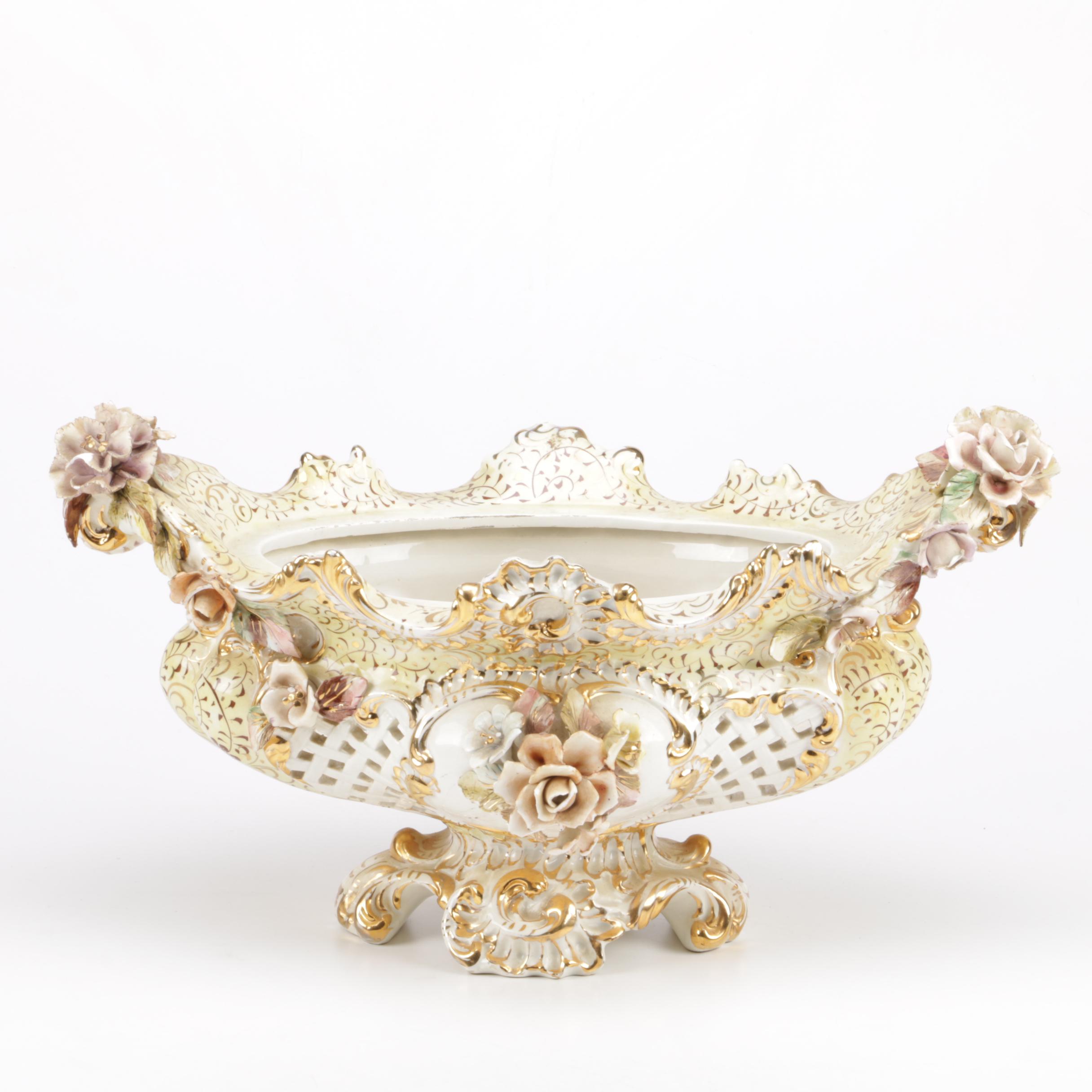 Vintage Centerpiece Fruit Basket