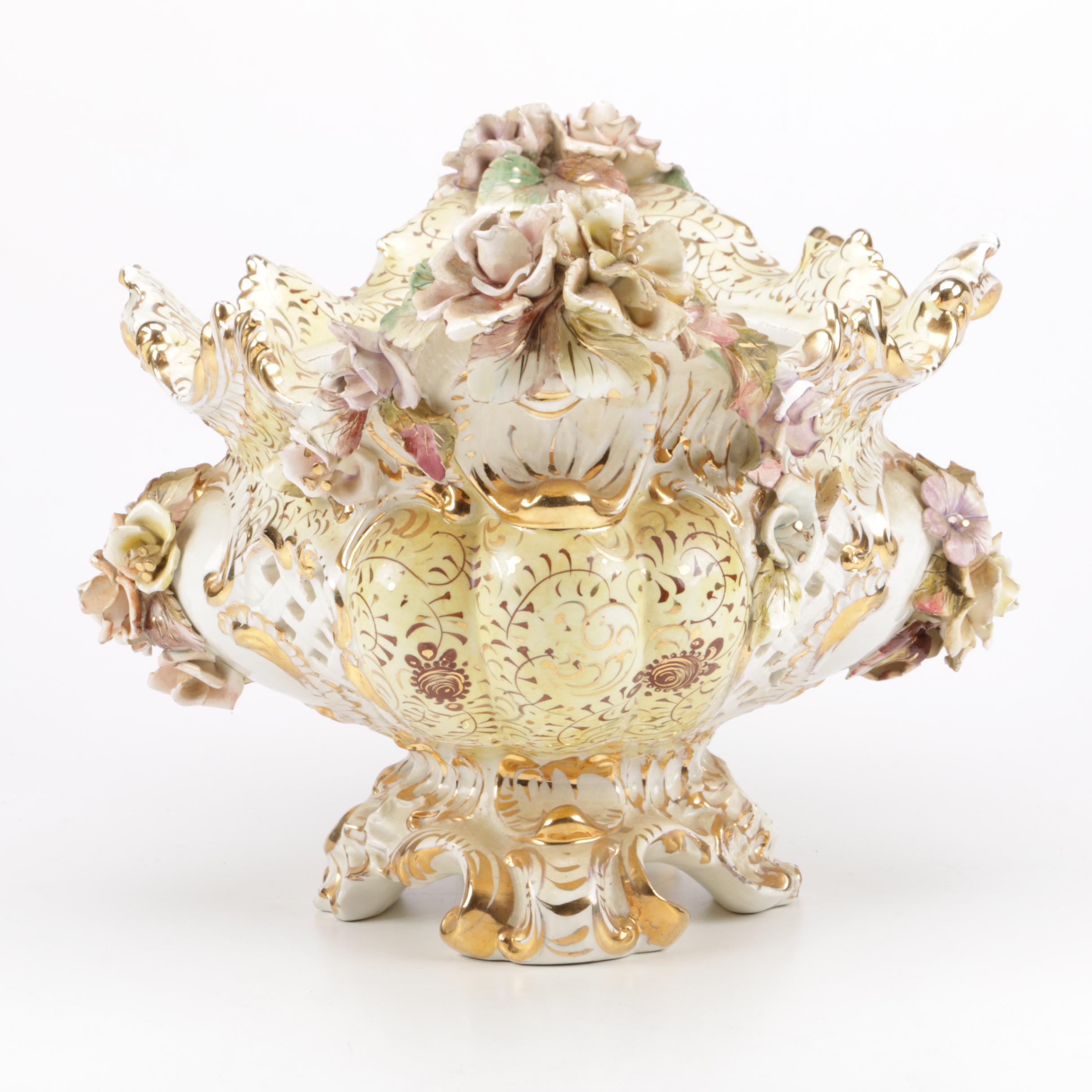 Vintage Centerpiece Fruit Basket