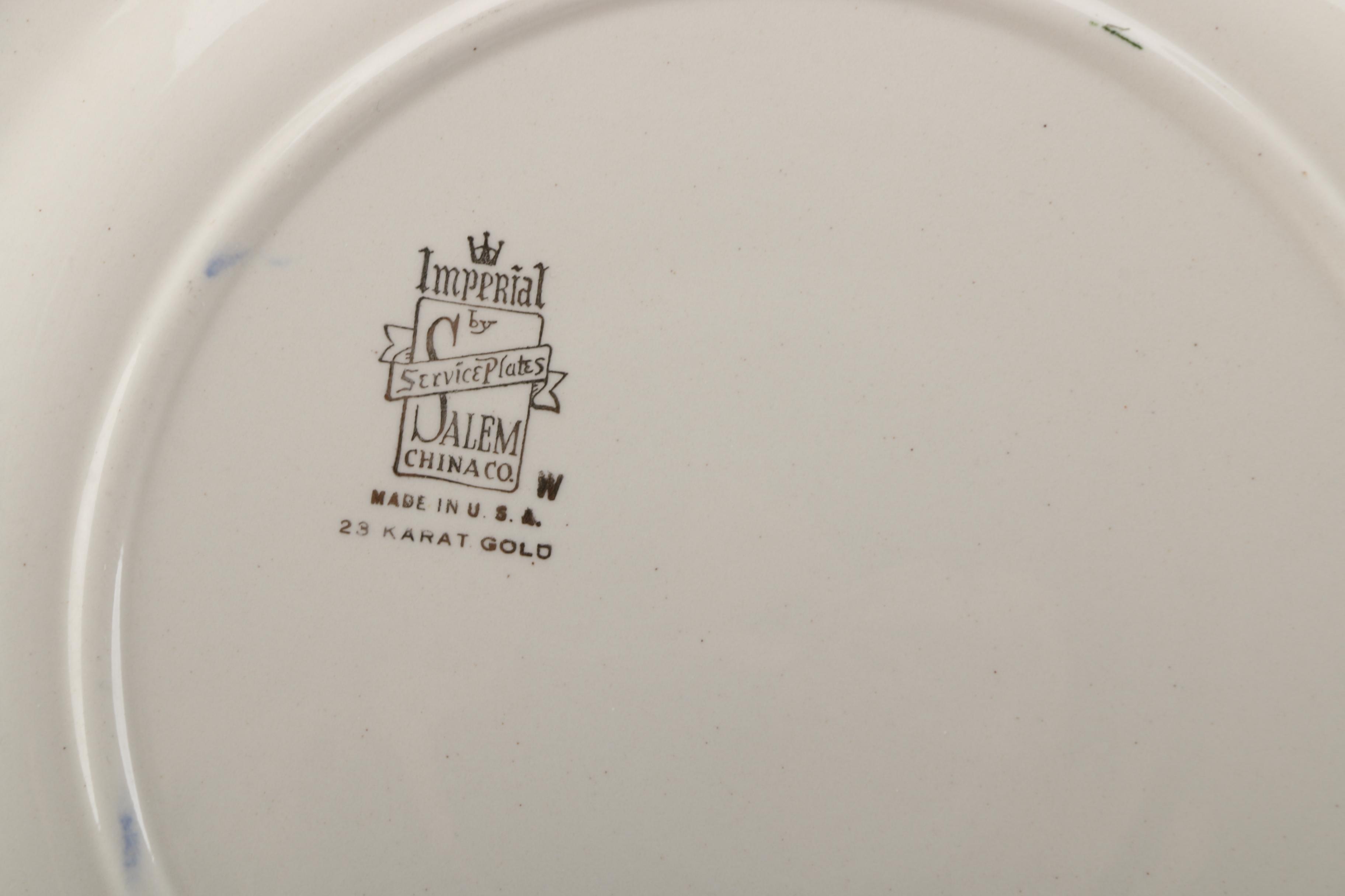 Salem China Co. Porcelain Plates