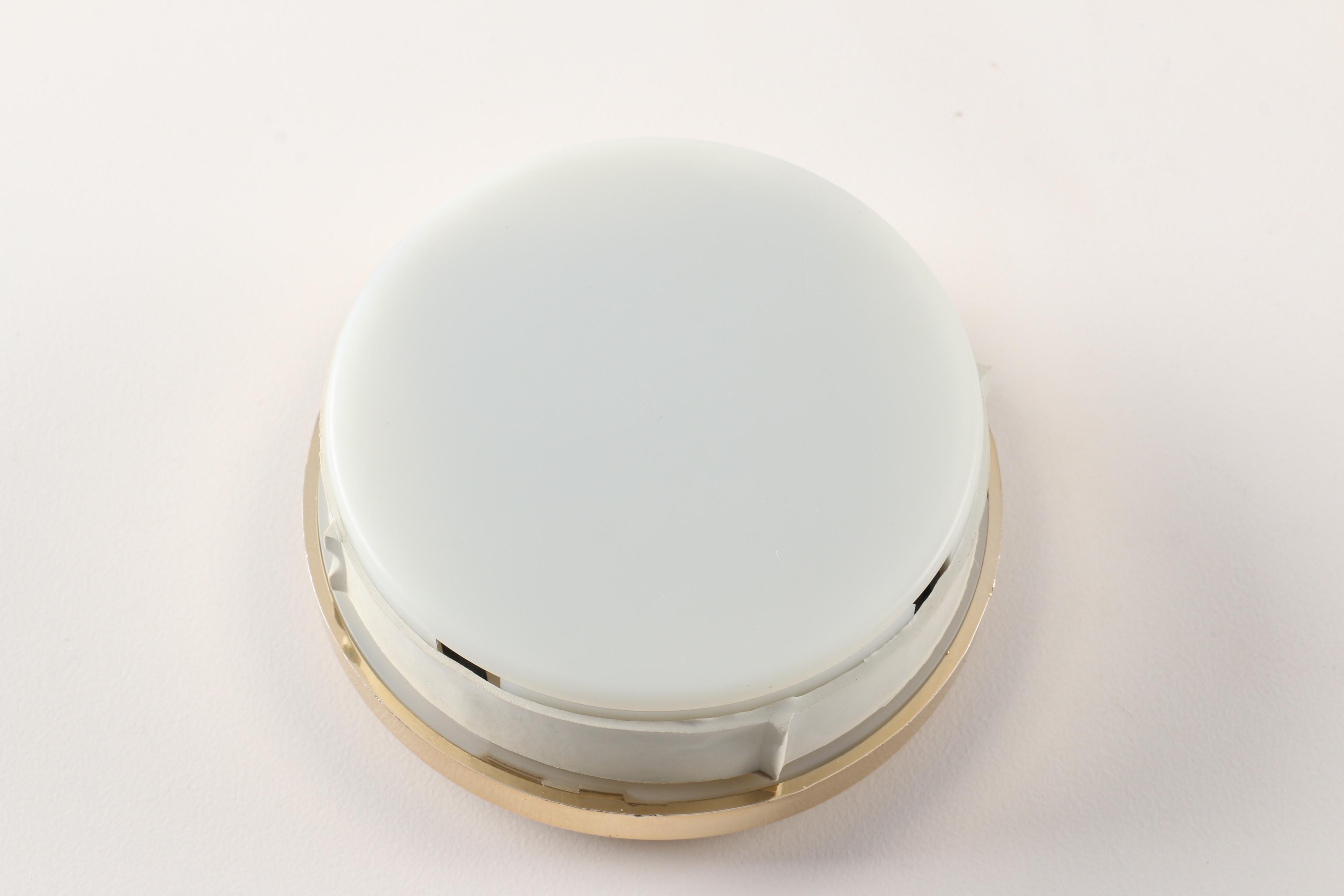 Madison Avenue White Porcelain Tambour Mantel Clock