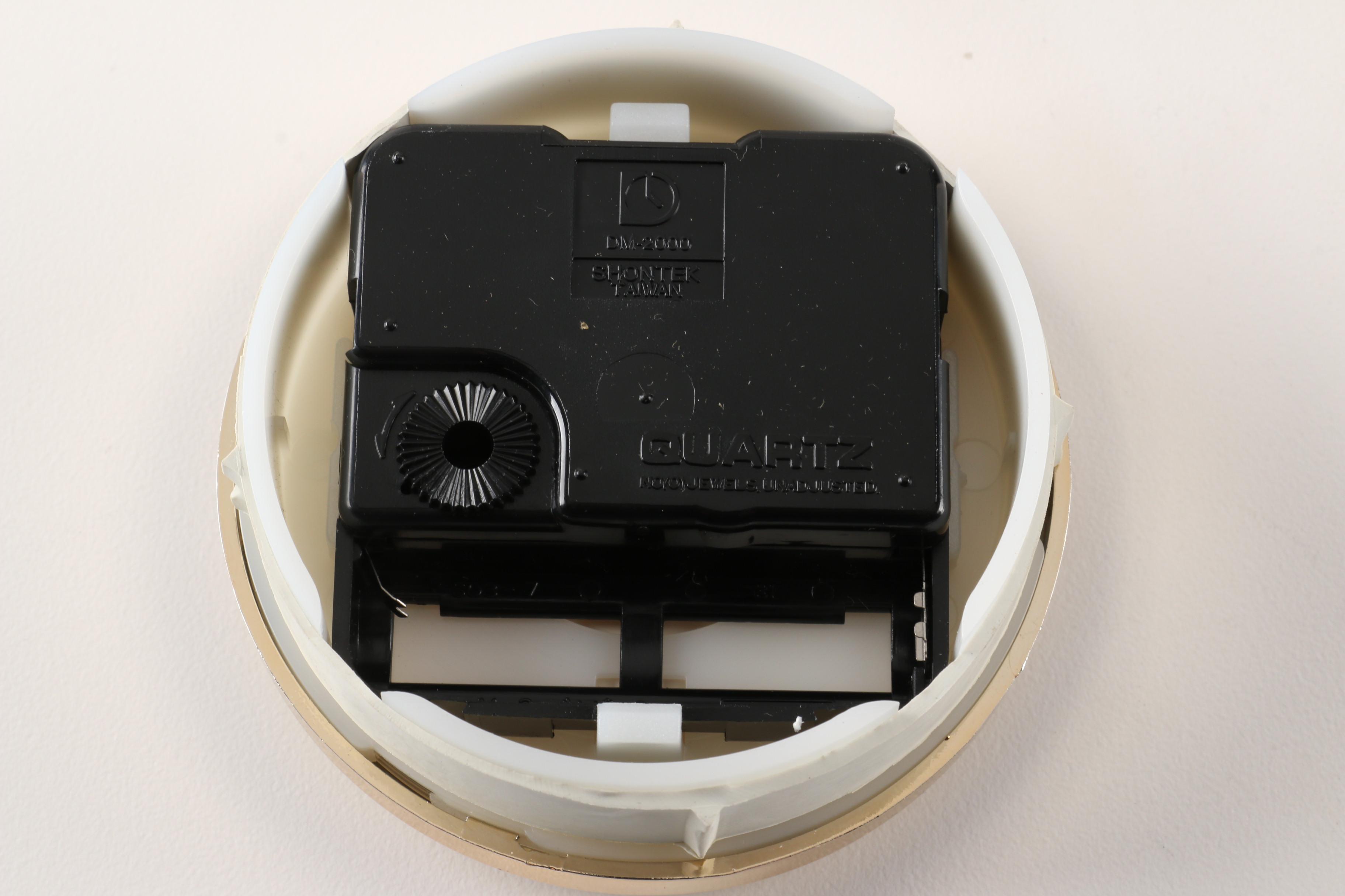 Madison Avenue White Porcelain Tambour Mantel Clock