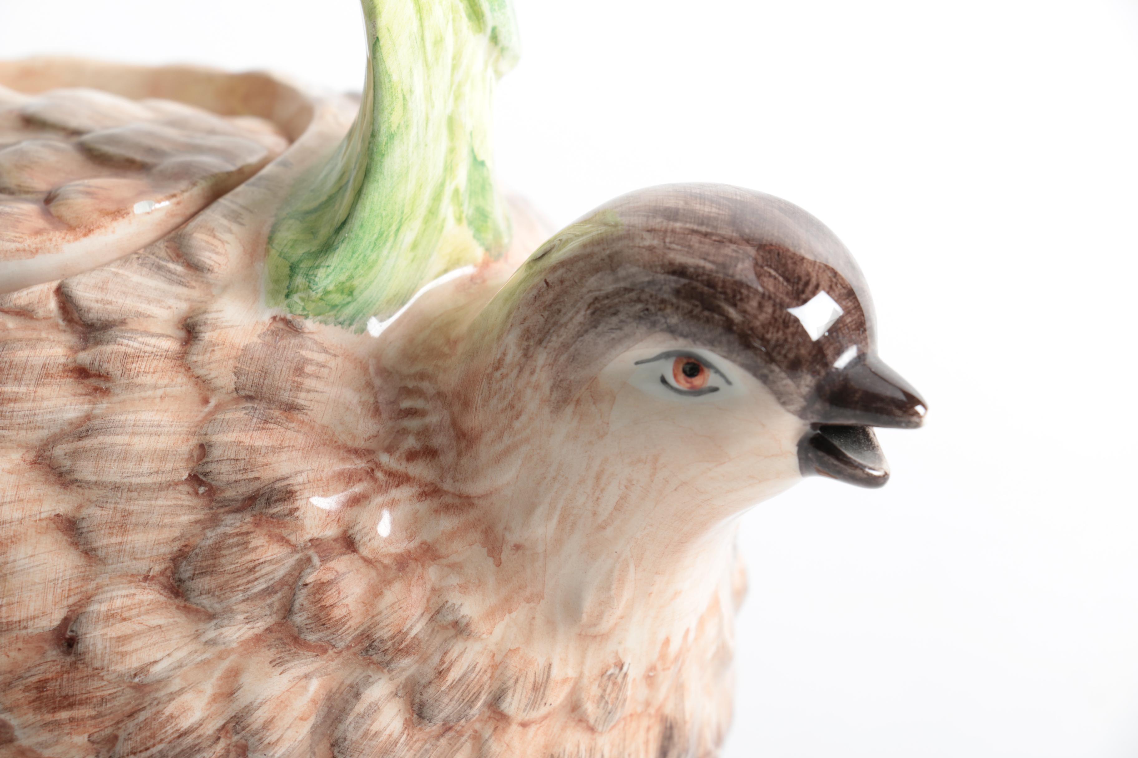 Italian Monkey and Bernard Carant Bird Figural Teapots