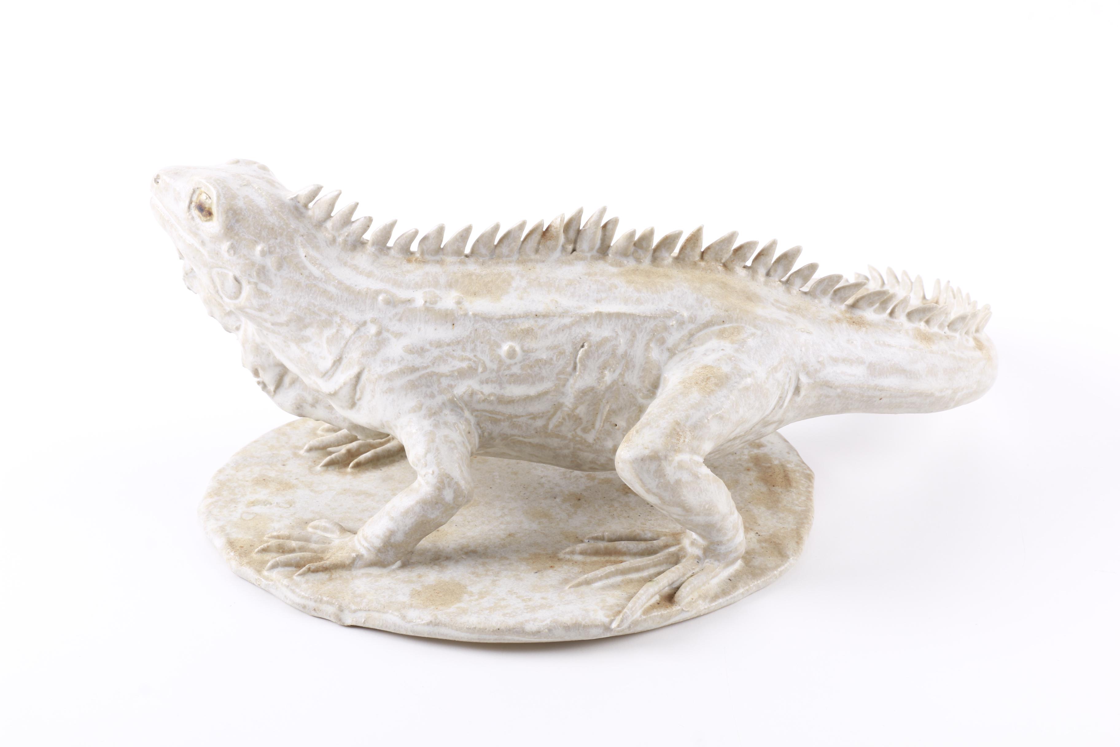 Ceramic Iguana Figurine