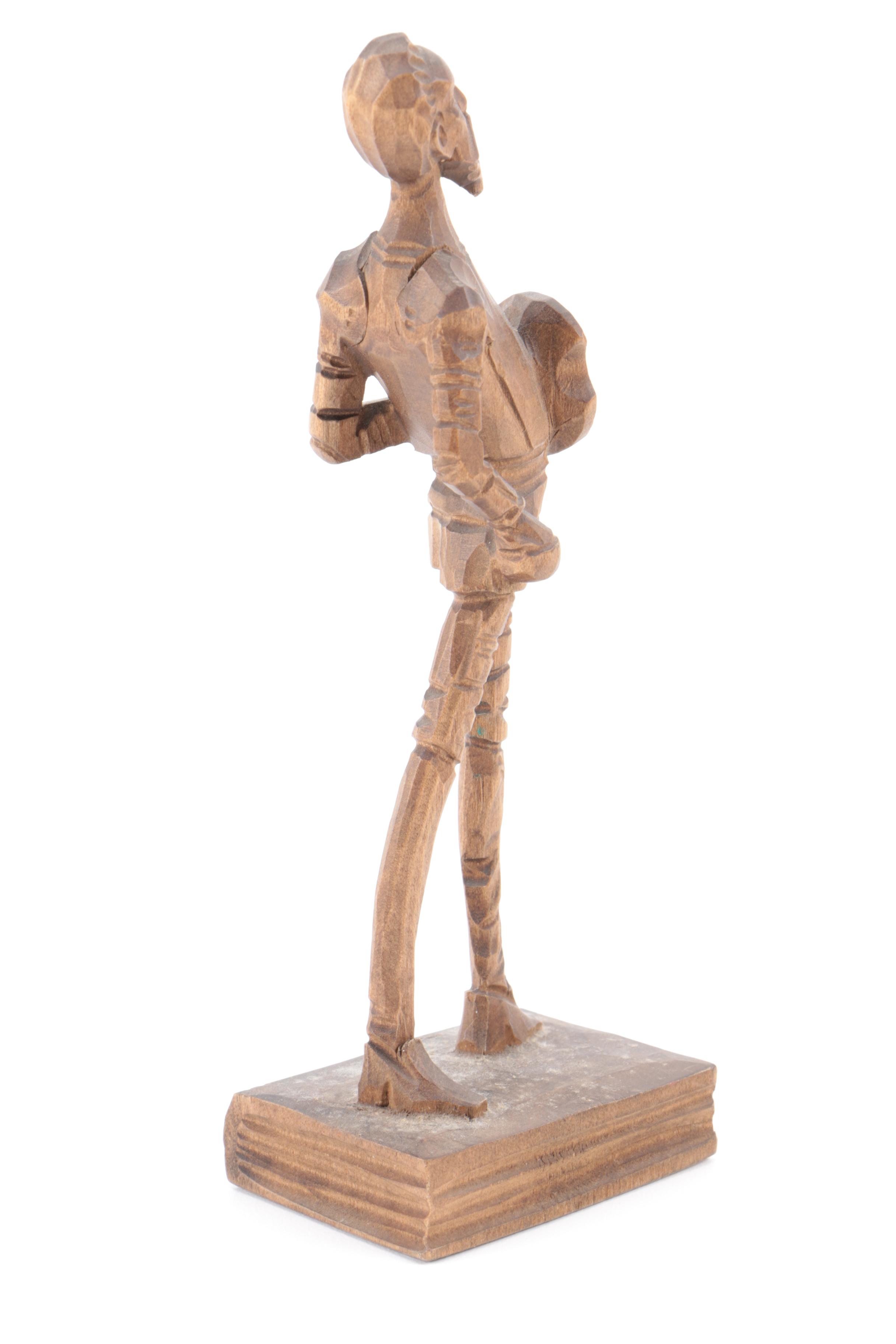 Wood Carved Don Quixote Figurine