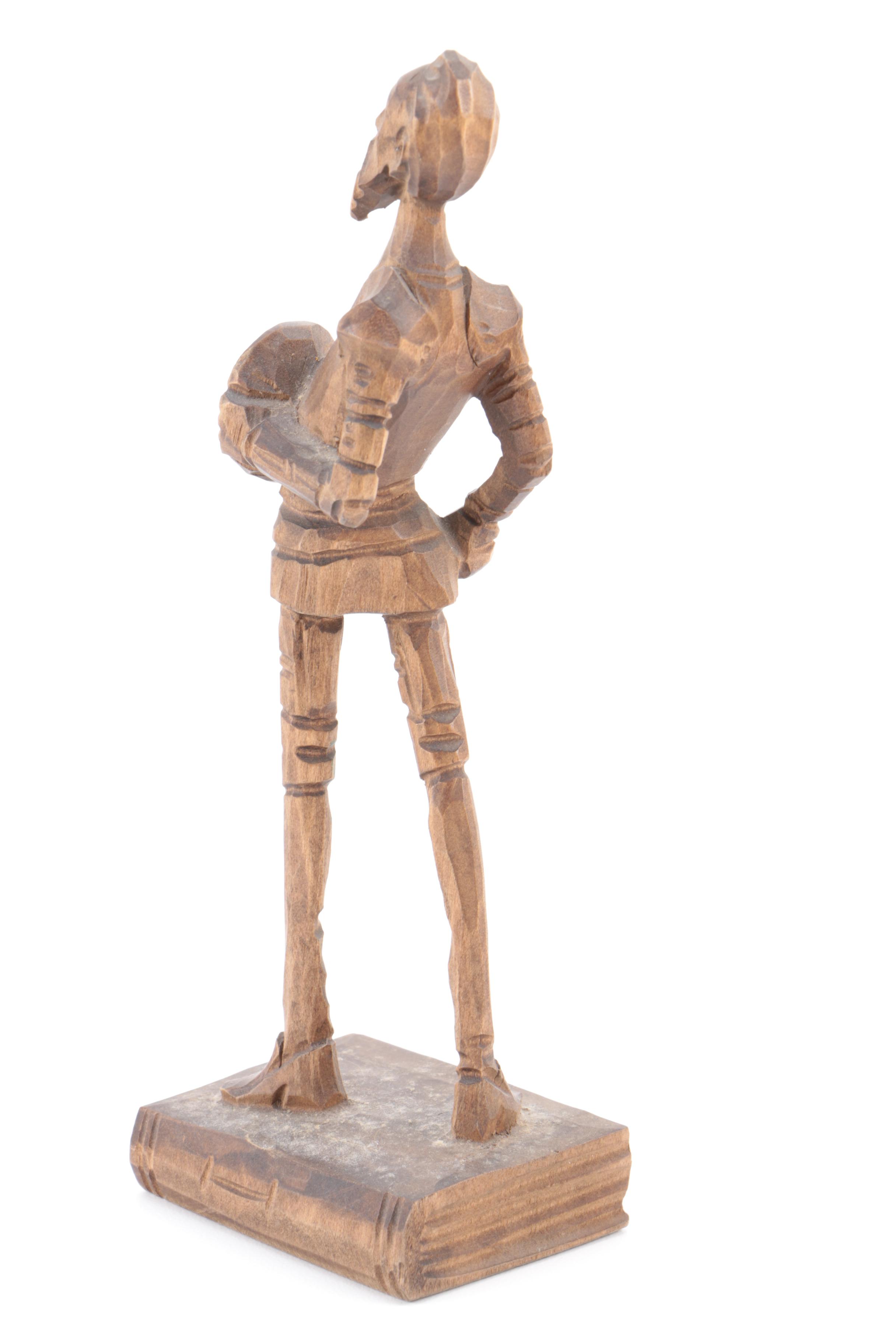 Wood Carved Don Quixote Figurine