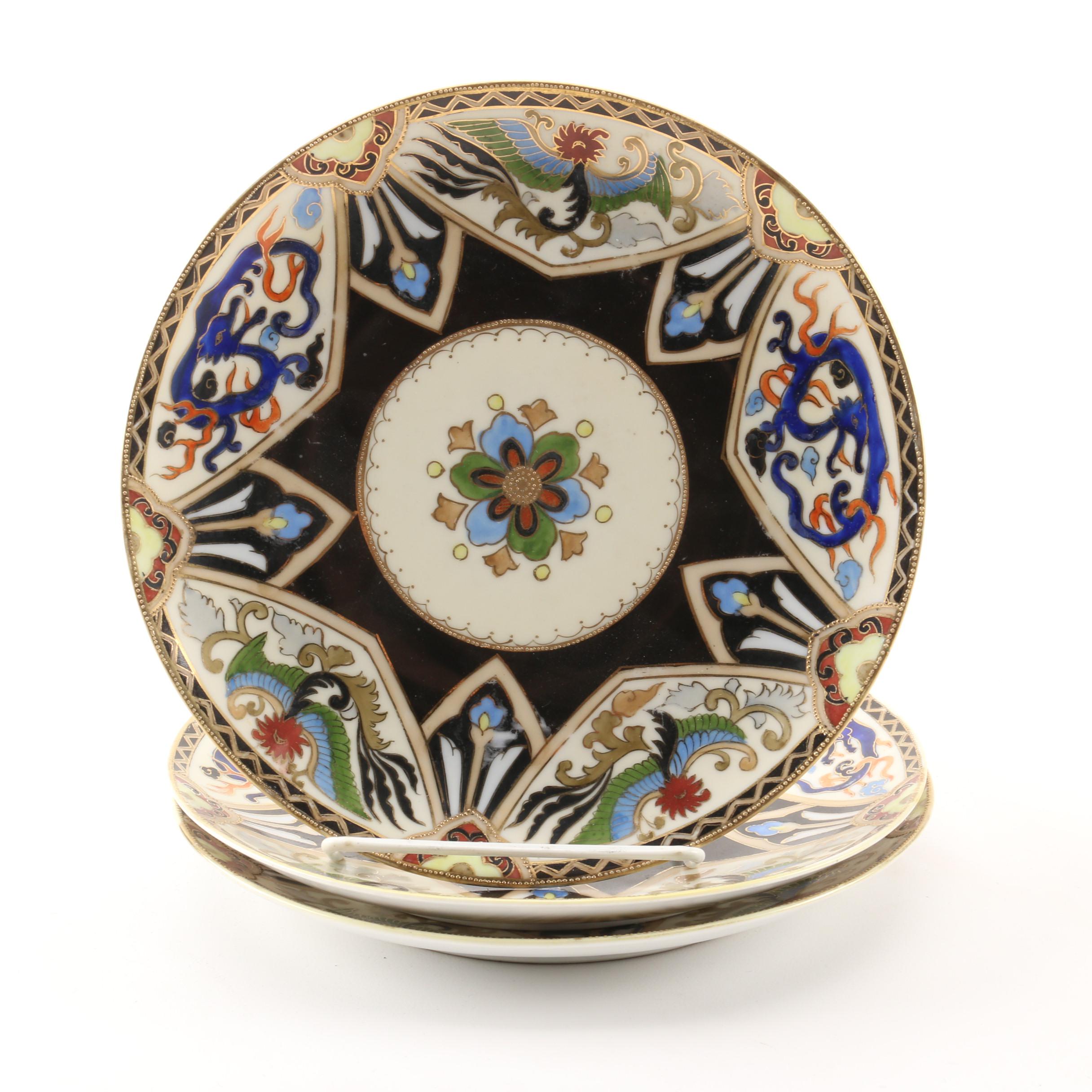Vintage Hand-painted Noritake Imari Porcelain Plates