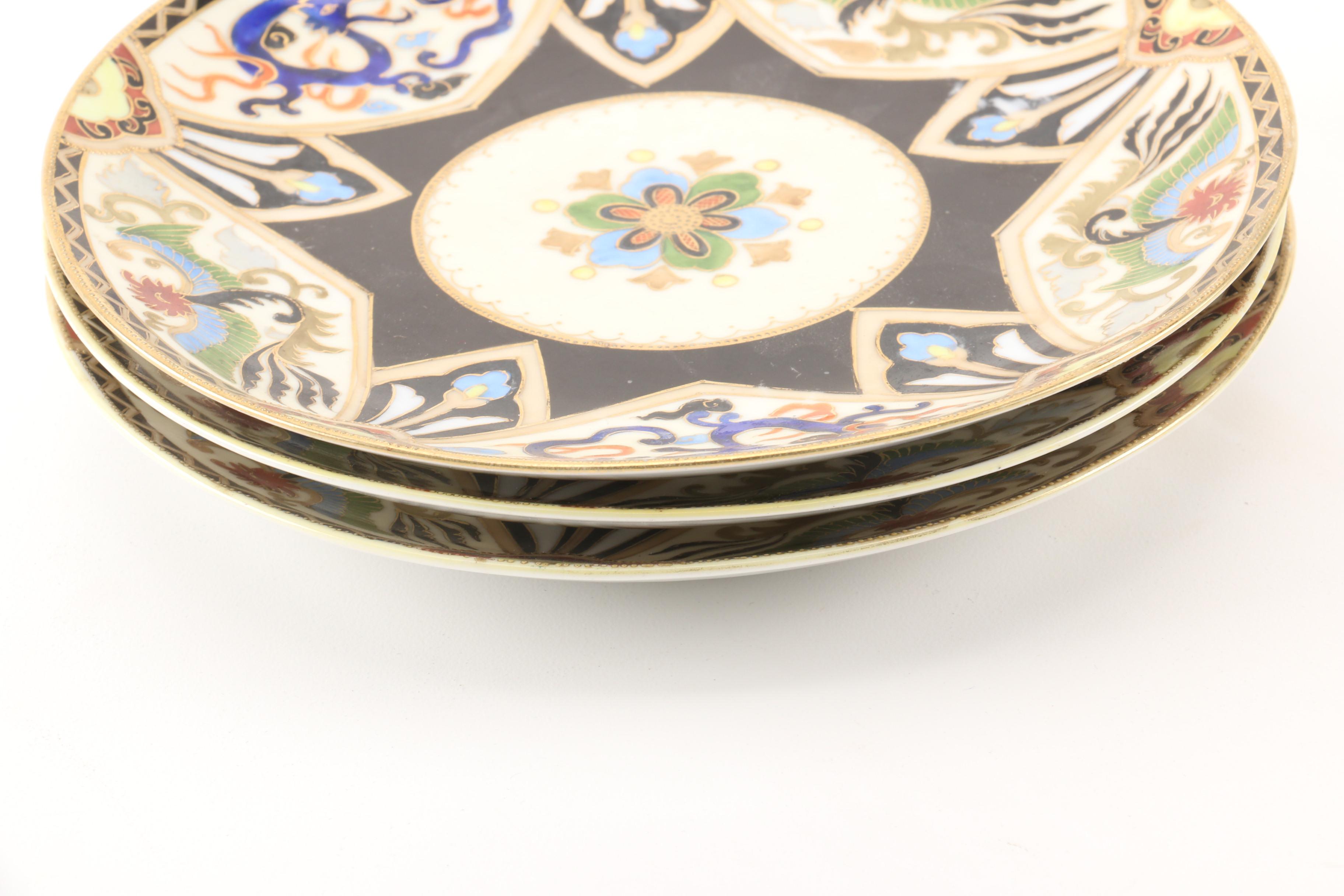 Vintage Hand-painted Noritake Imari Porcelain Plates