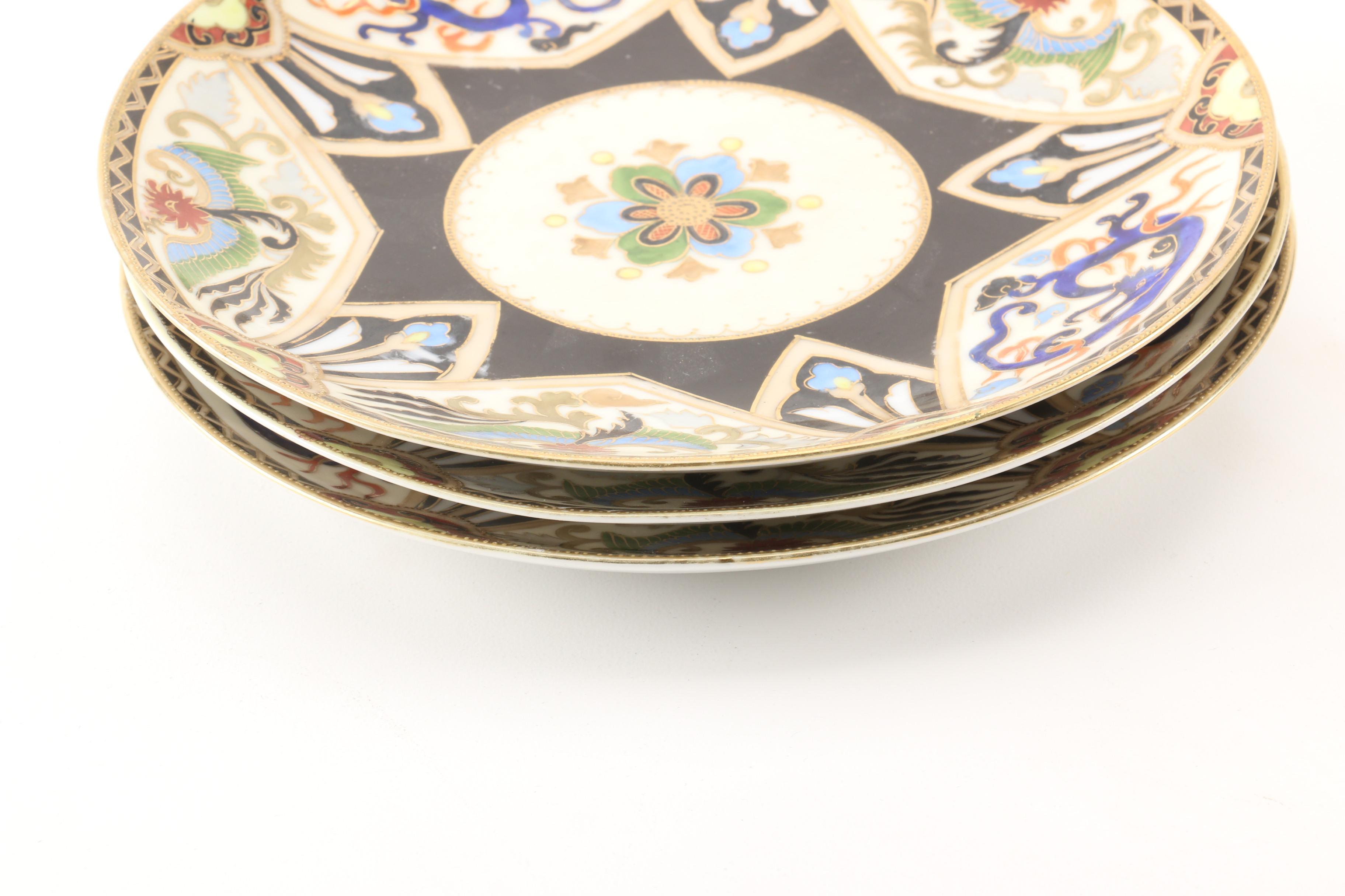 Vintage Hand-painted Noritake Imari Porcelain Plates