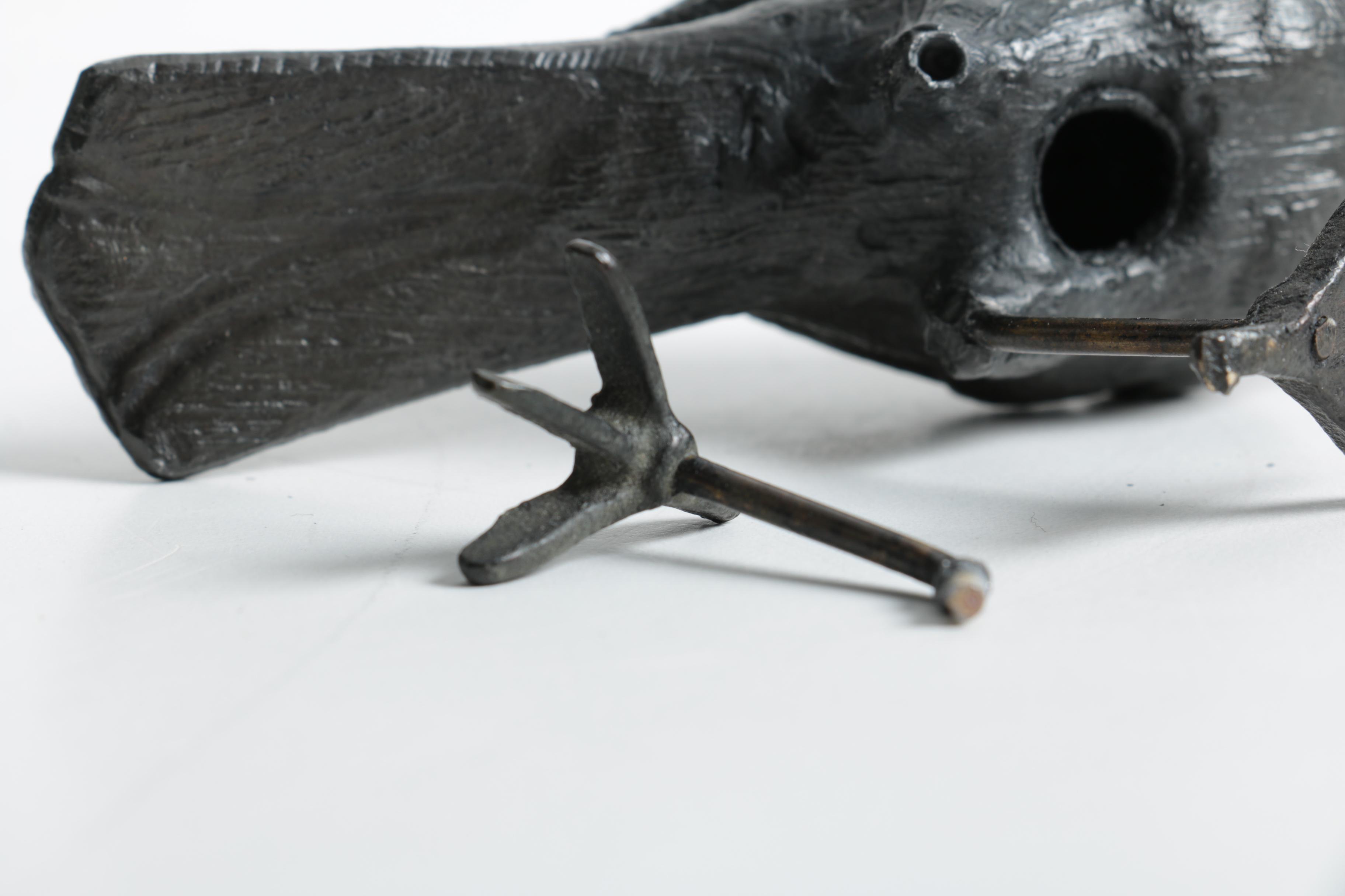 Metal Bird Figurines Including a Bud Vase