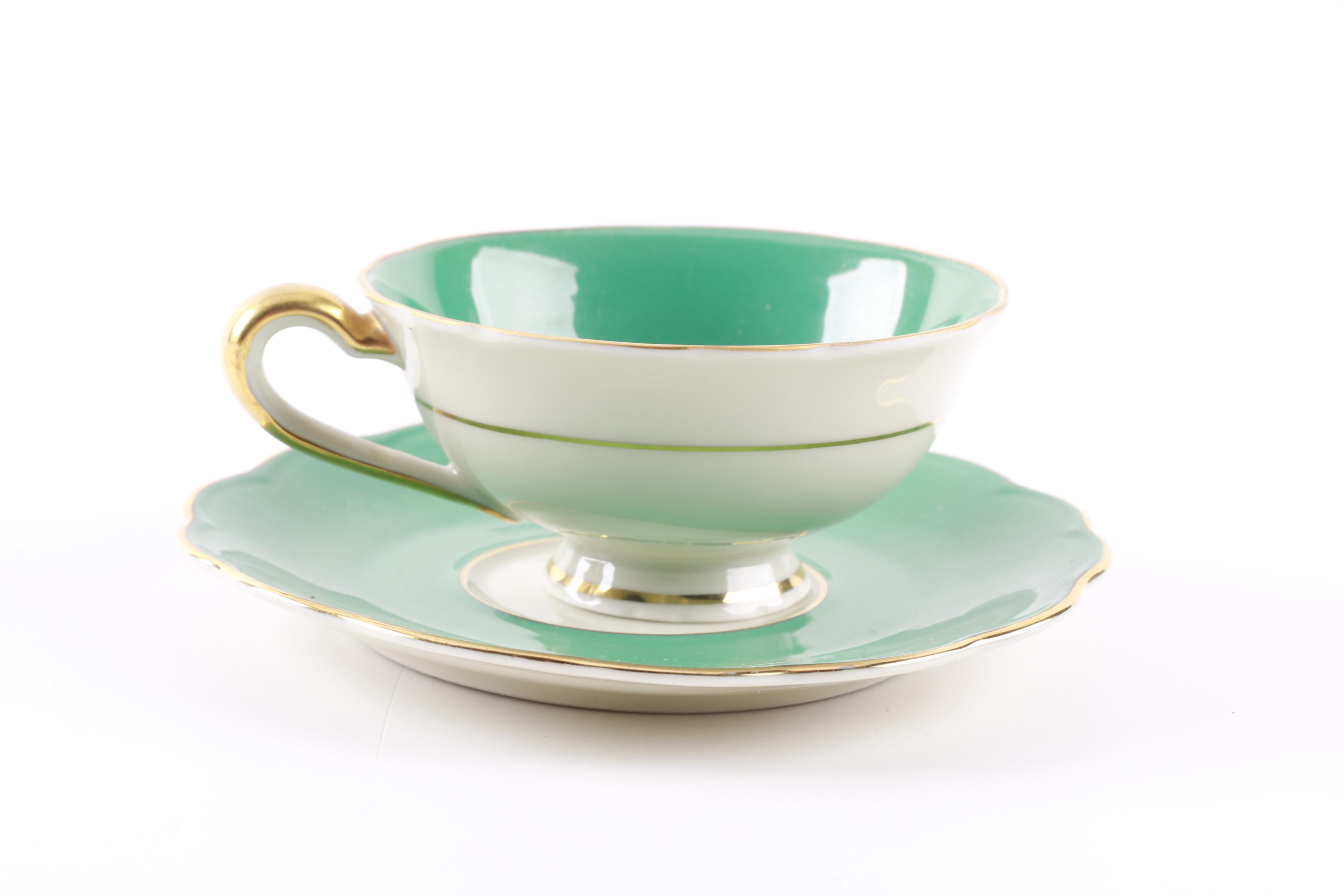China Teacup and Saucer Sets Including Royal Bayreuth