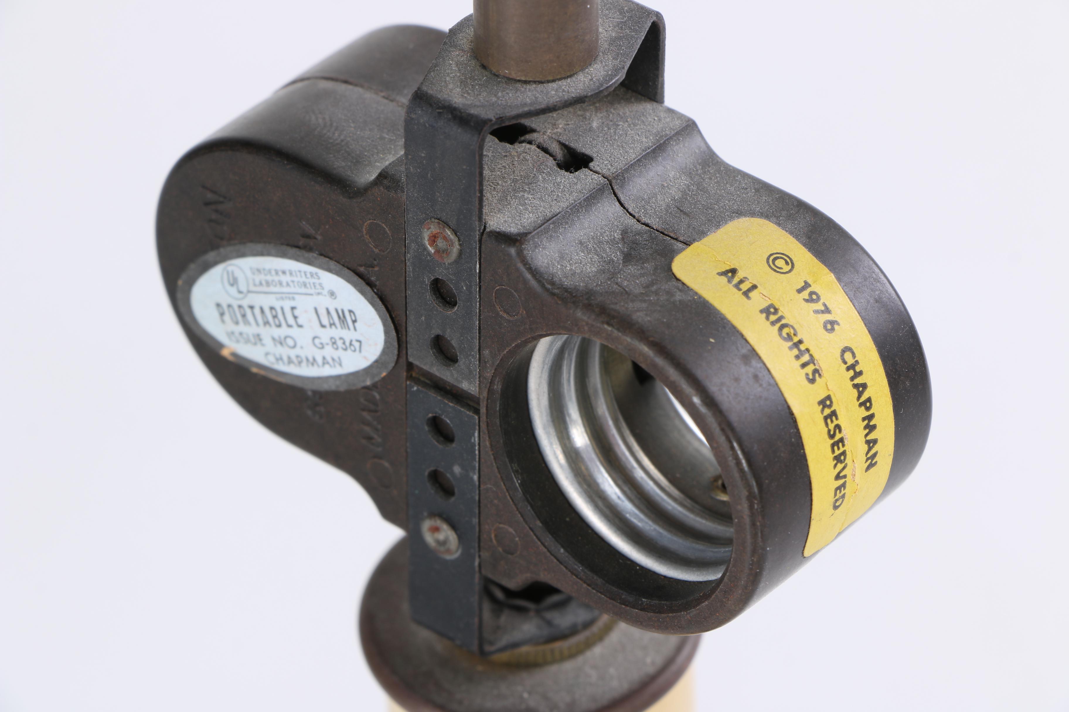 Vintage Chapman Brass and Faux Ostrich Egg Table Lamp