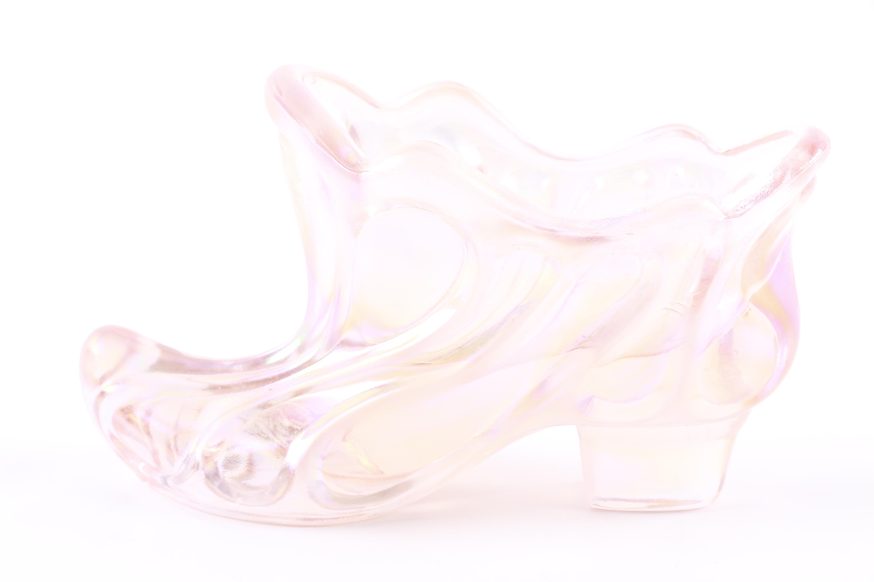 Fenton Pressed Opalescent Carnival Glass Shoe