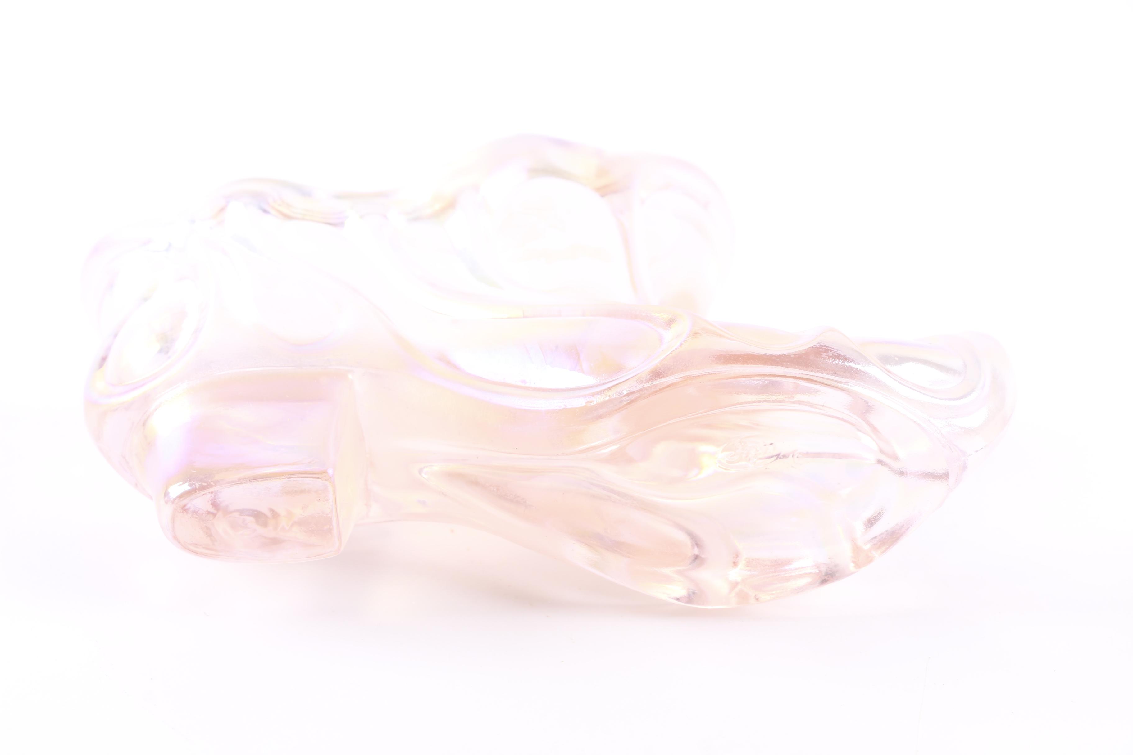 Fenton Pressed Opalescent Carnival Glass Shoe