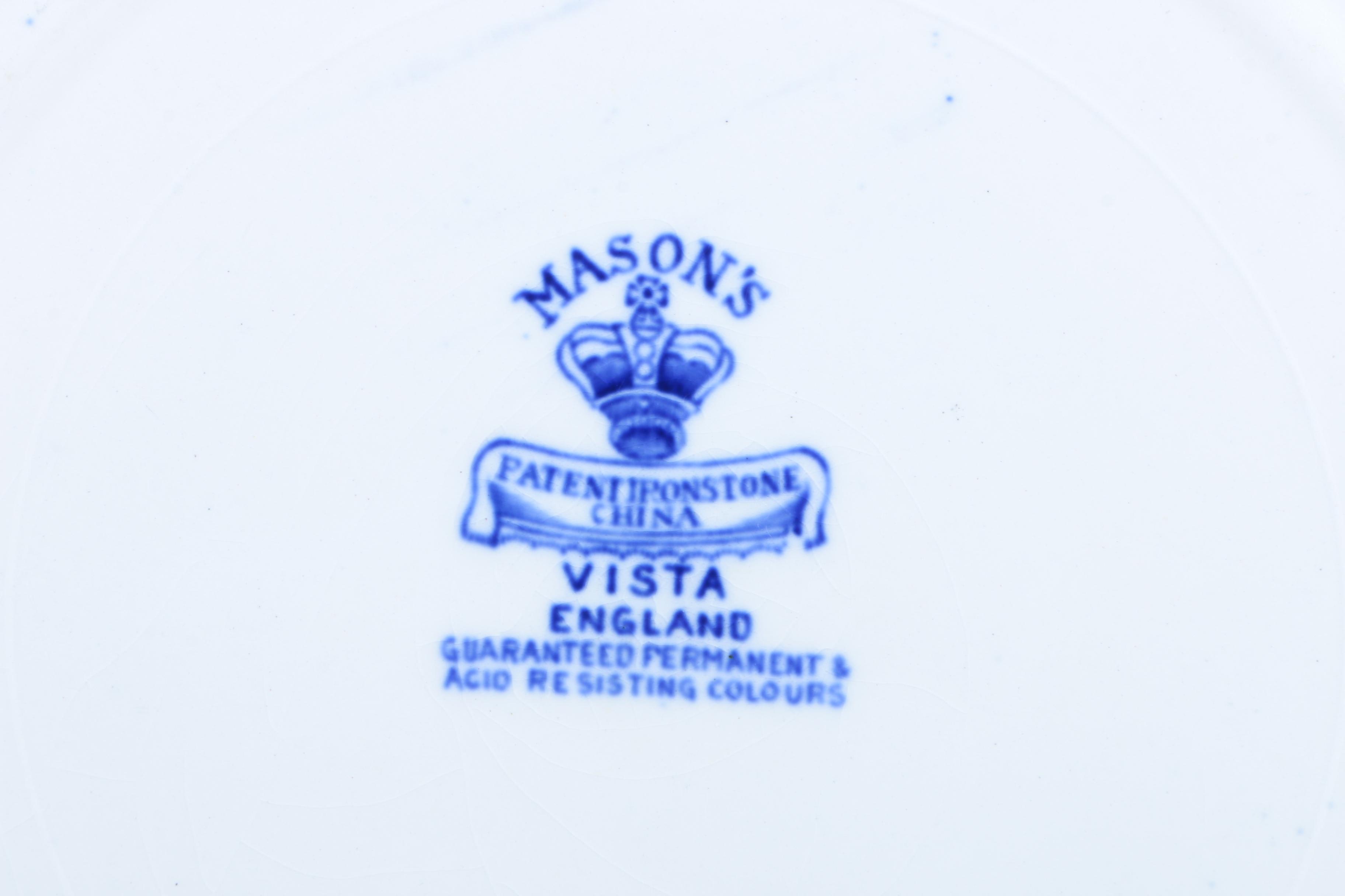 Mason's "Vista Blue" Ironstone Tableware