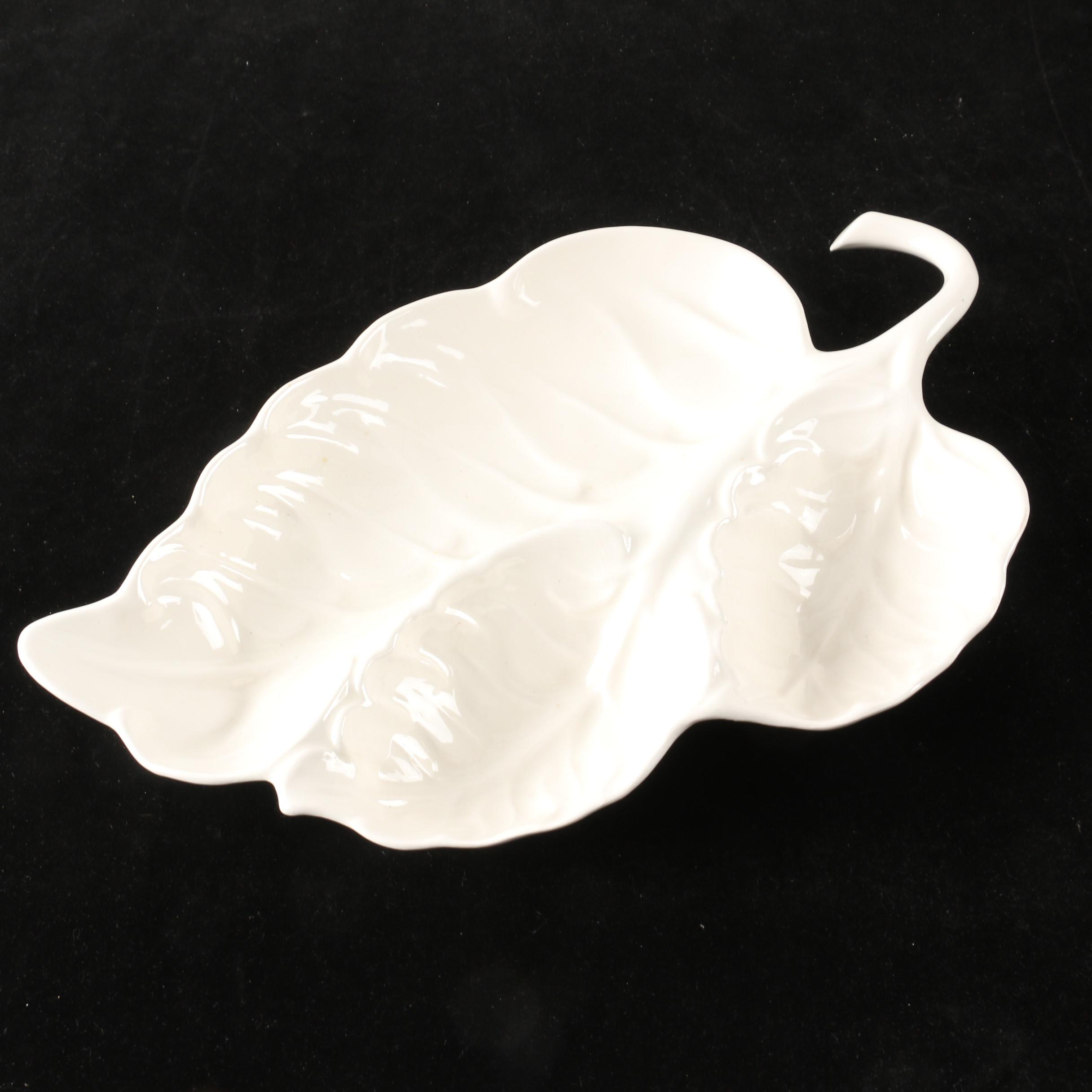Mid Century Cal Style Leaf Shaped Platter