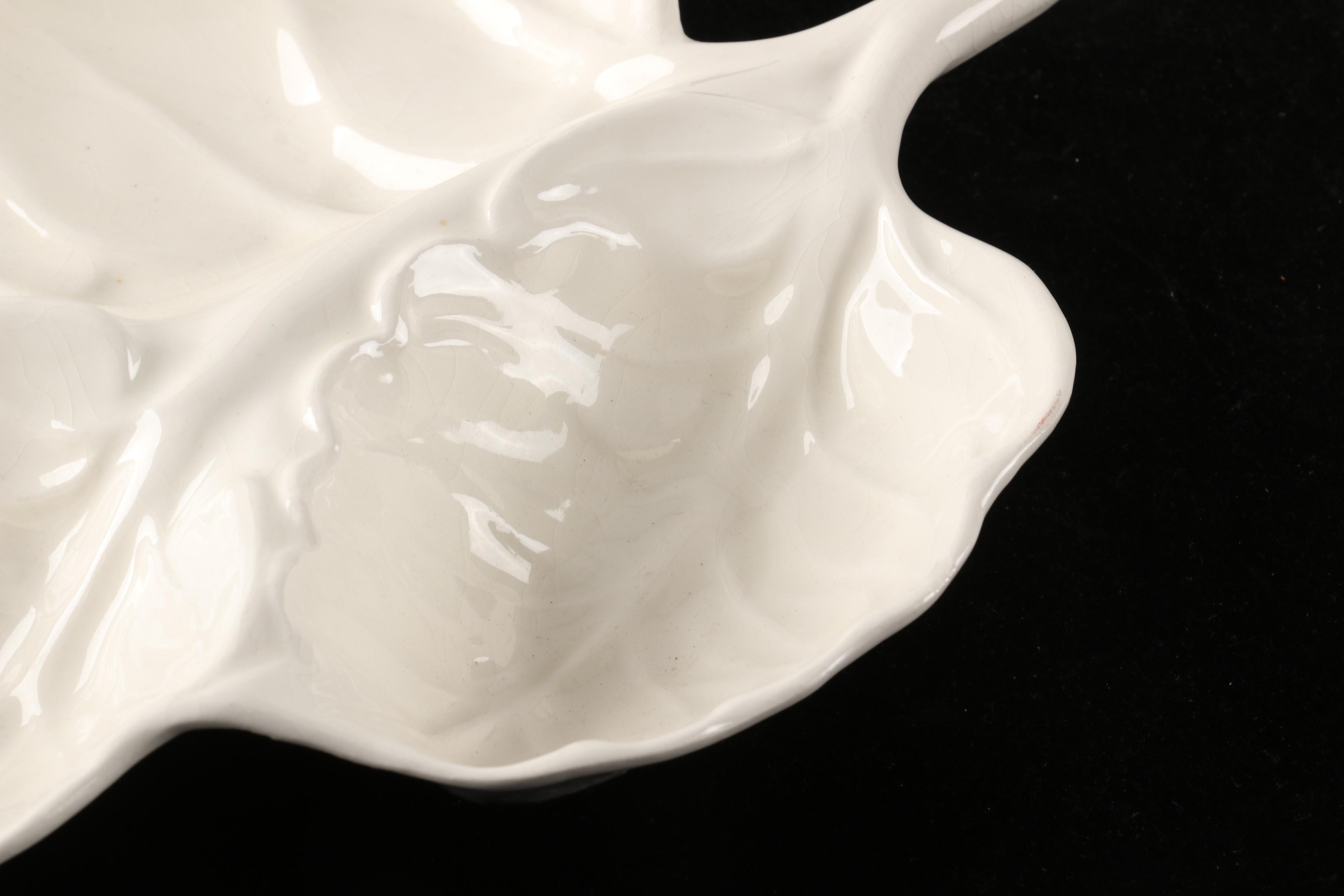 Mid Century Cal Style Leaf Shaped Platter