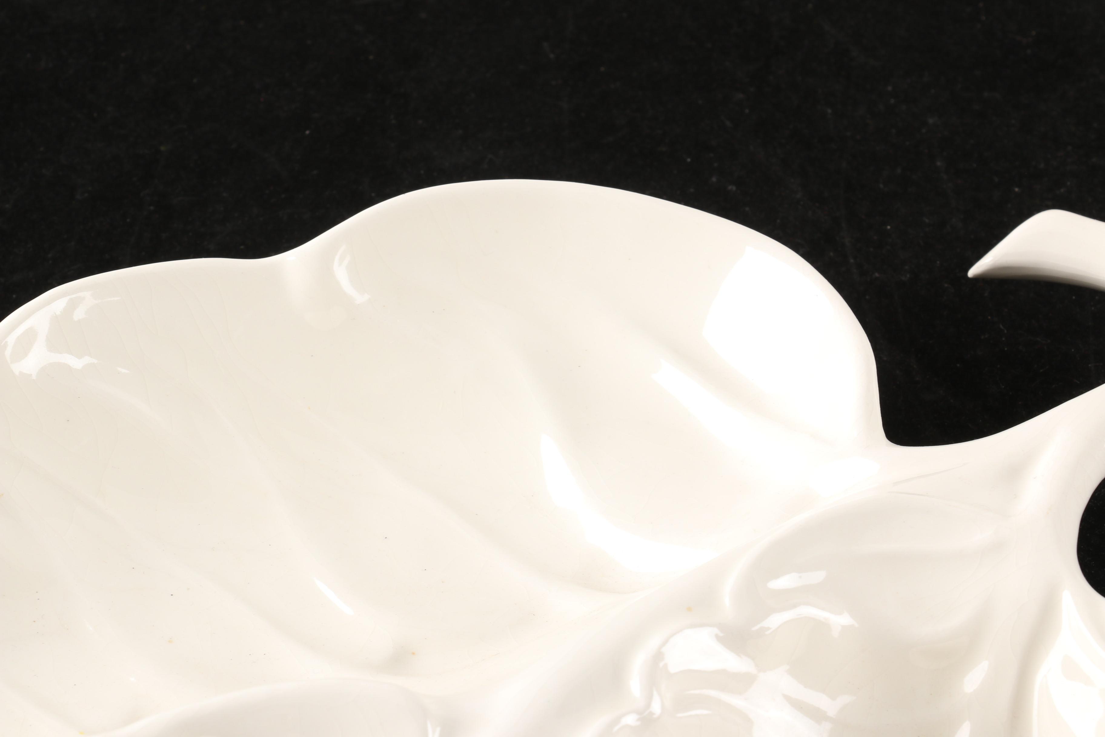 Mid Century Cal Style Leaf Shaped Platter