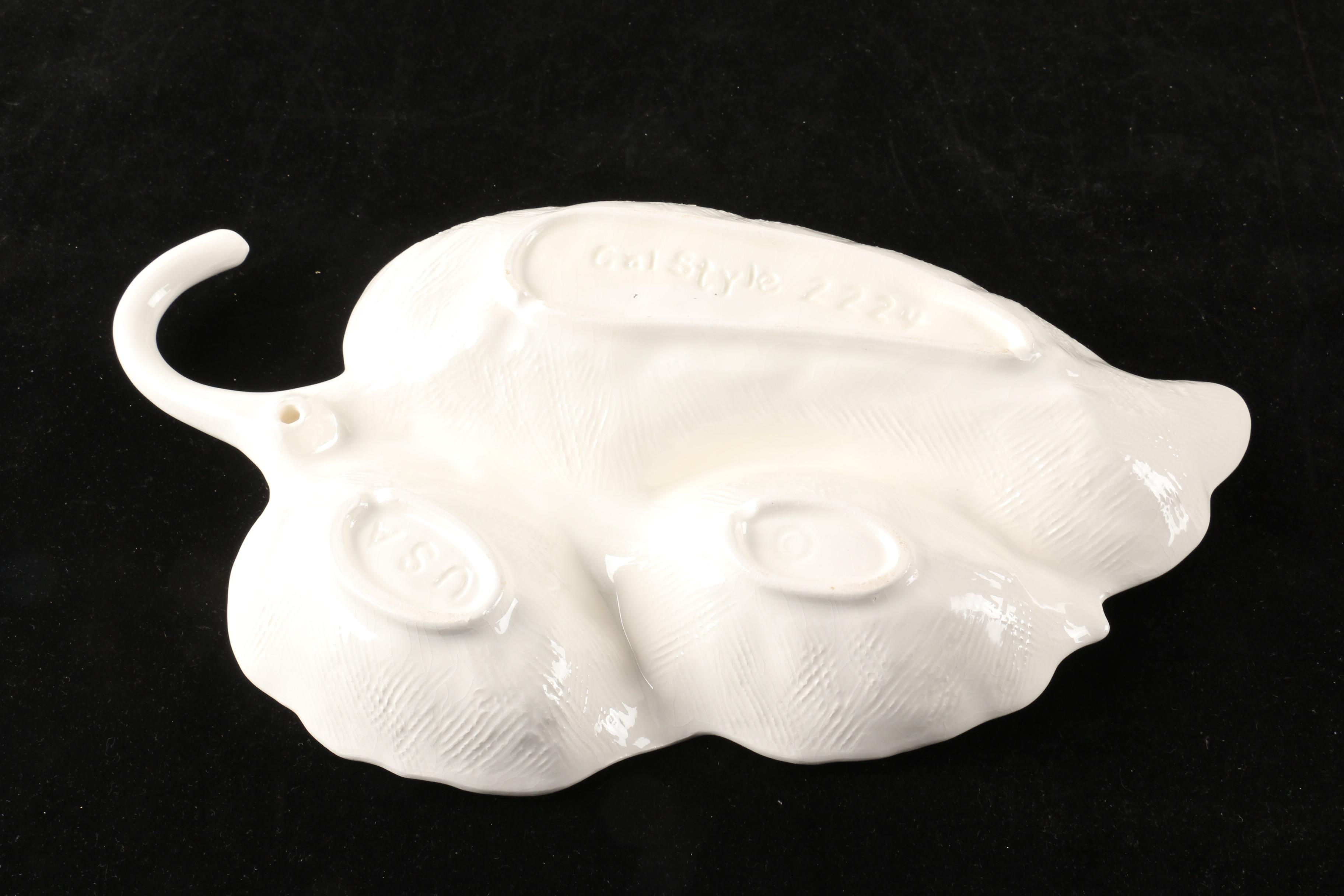 Mid Century Cal Style Leaf Shaped Platter