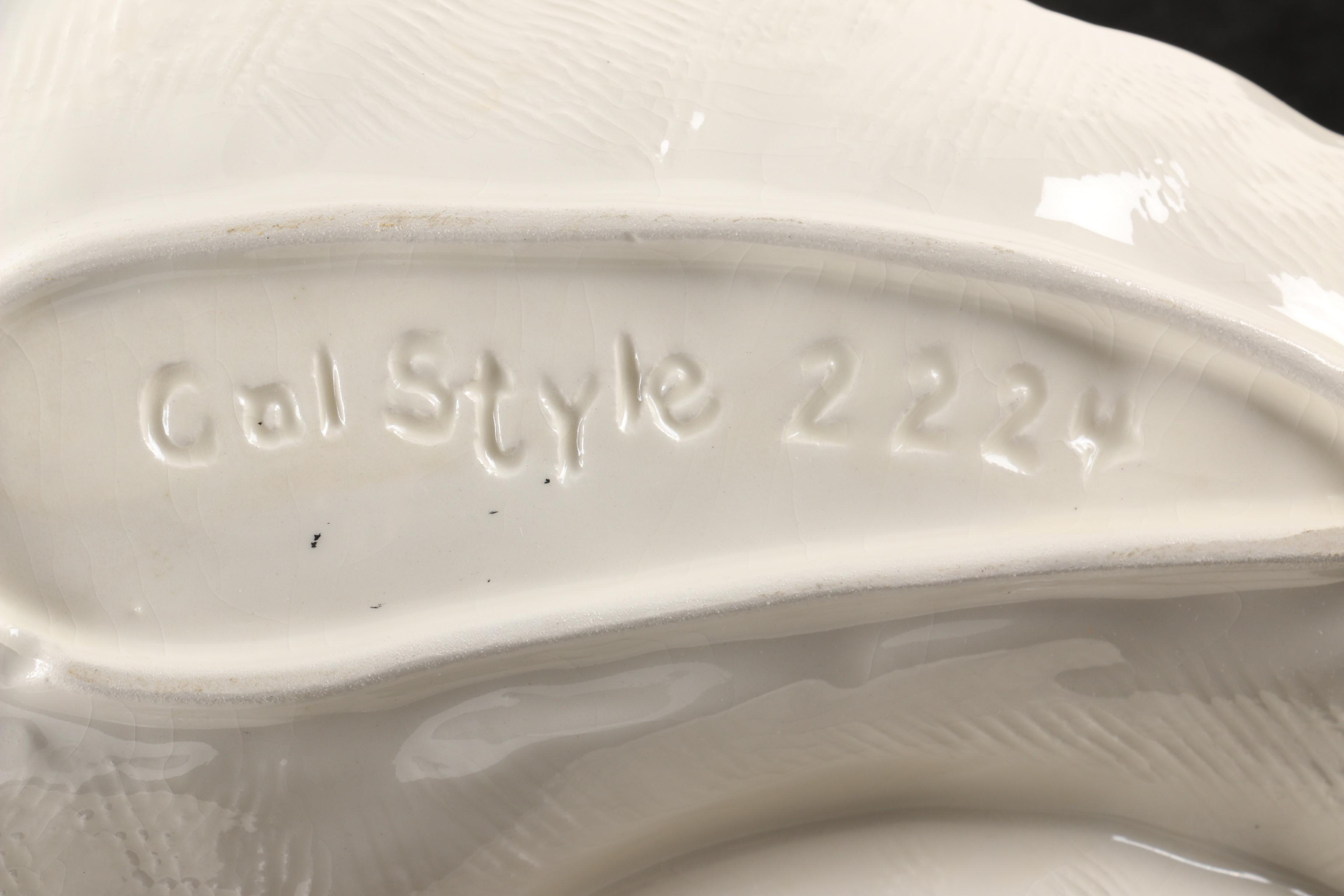 Mid Century Cal Style Leaf Shaped Platter