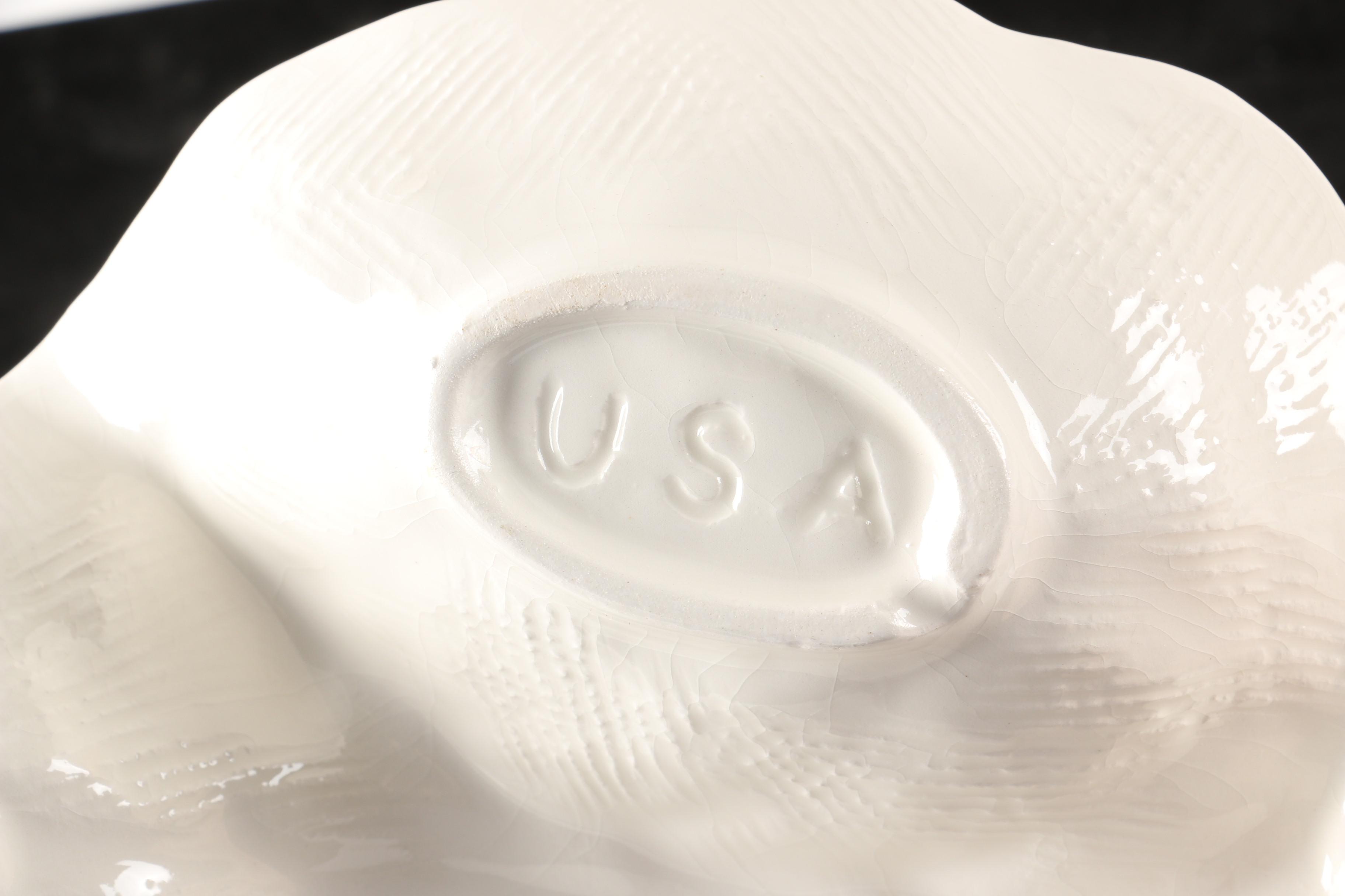 Mid Century Cal Style Leaf Shaped Platter