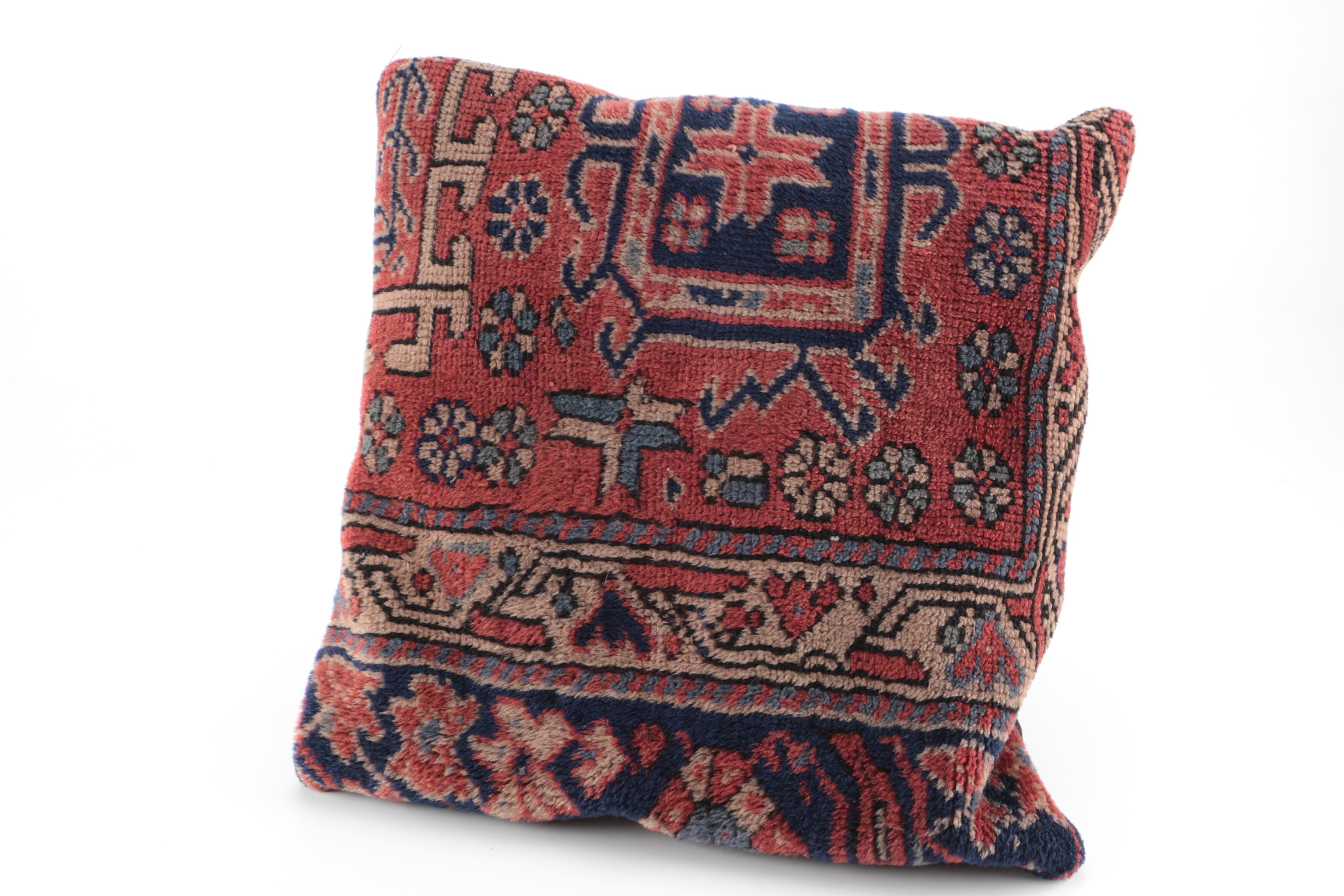Handwoven Central Asian Rug Throw Pillows
