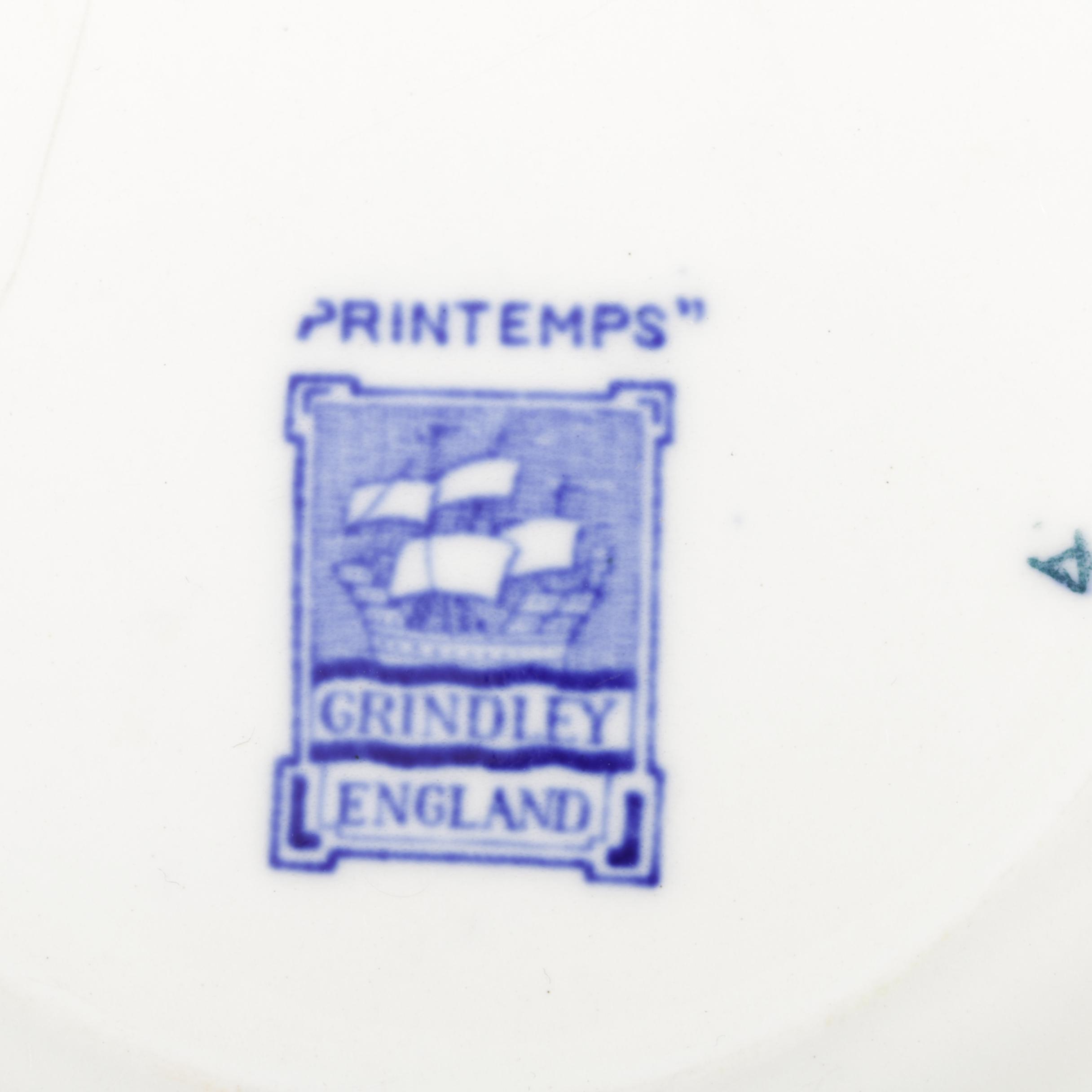 Vintage Blue and White Tranfer Printed Serveware Including Homer Laughlin