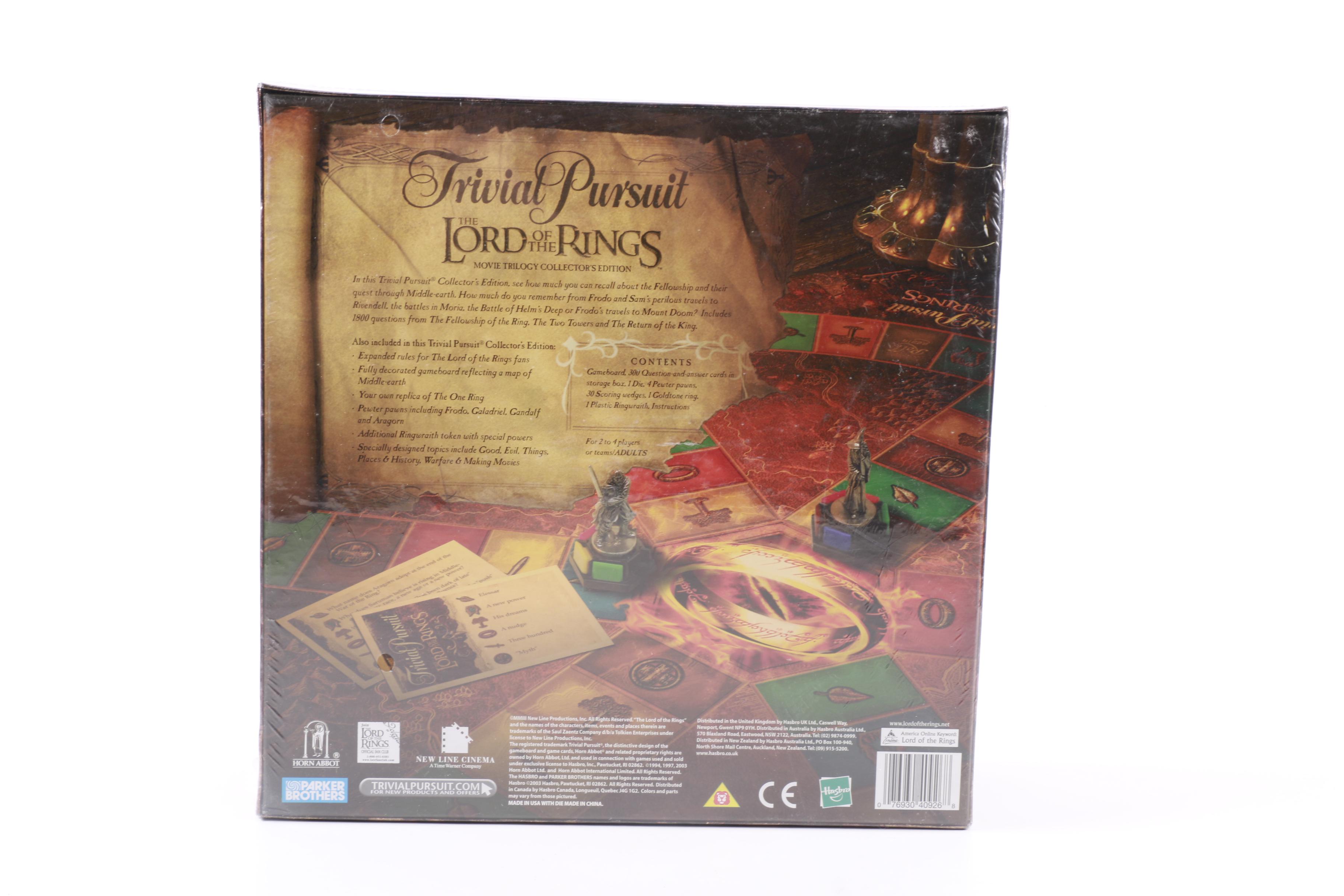 Pair of "The Lord of the Rings" Board Games