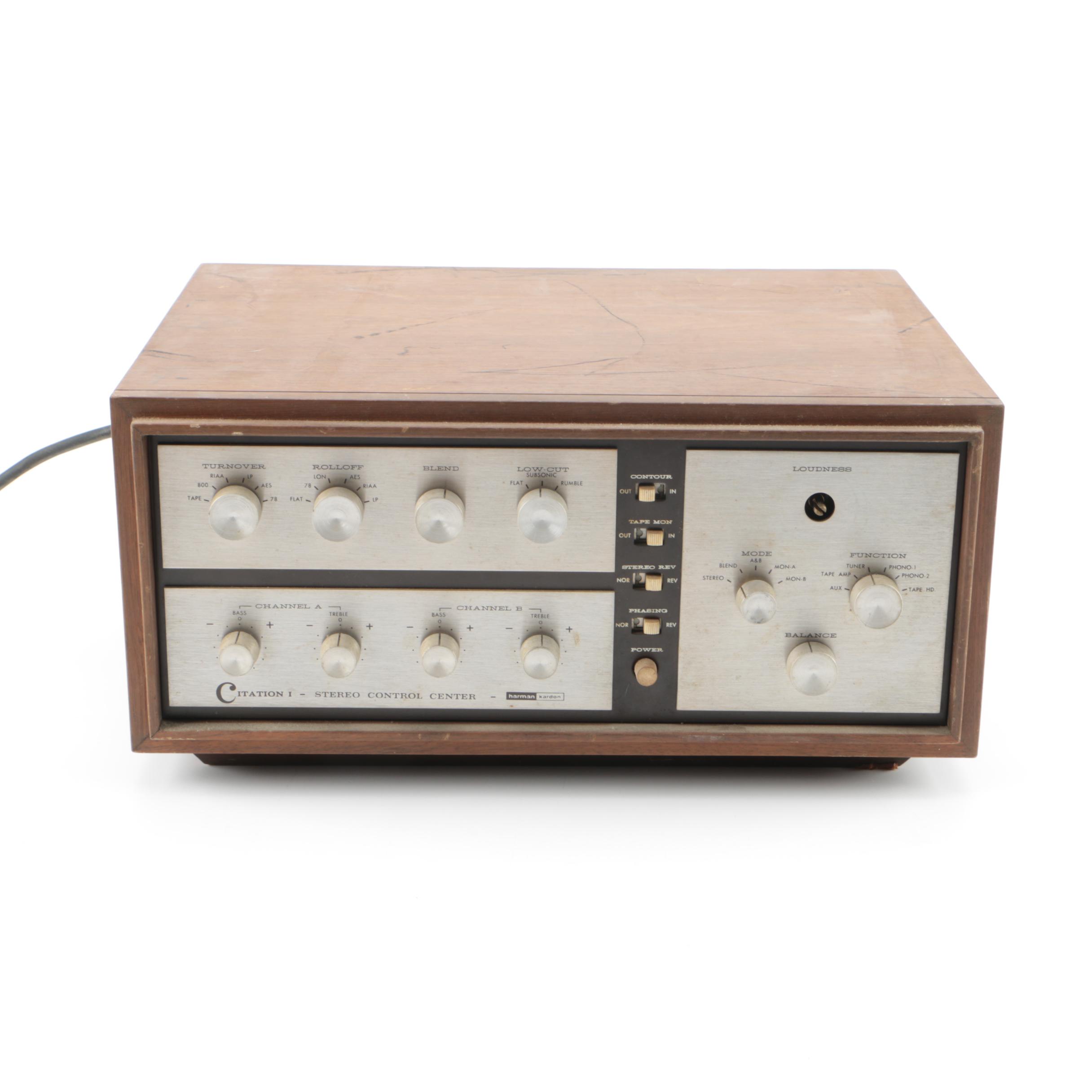 Vintage Harman Kardon Citation I Preamp Stereo Control